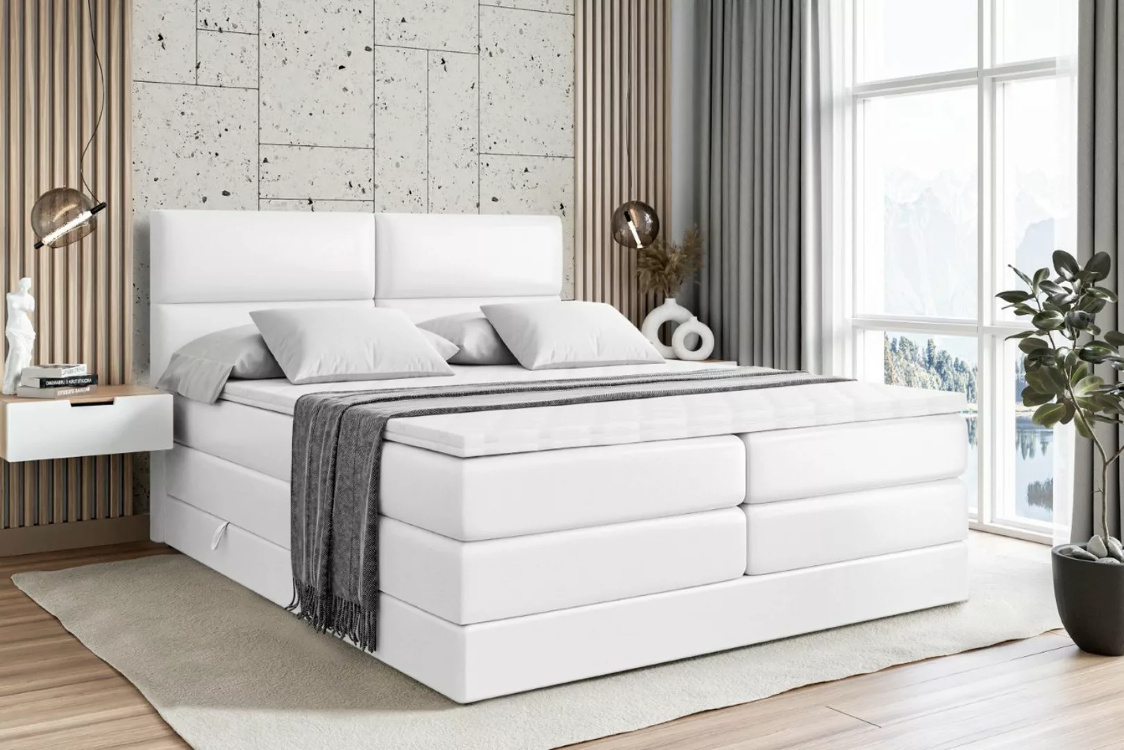 ALTDECOR Boxspringbett ARDENI KING (Multipocket-Matratze H4, H3 Matratze Bo günstig online kaufen