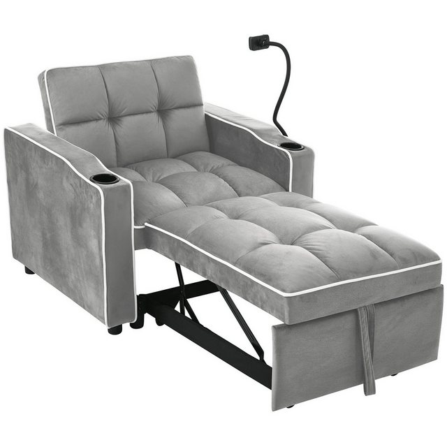 Yorbay Sofa Modern Einzel Schlafsofa mit verstellbarer Rückenlehne, Klapp S günstig online kaufen