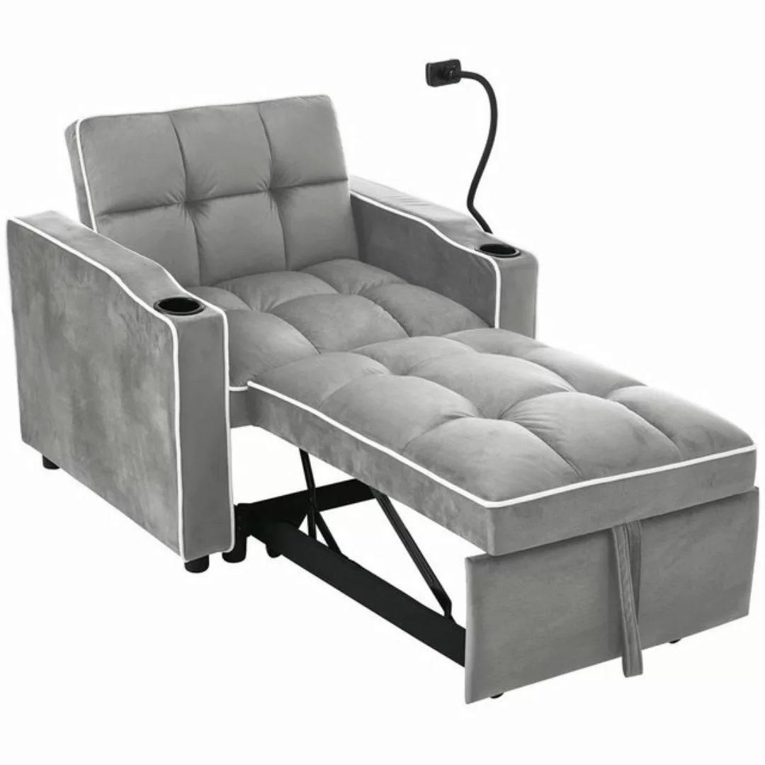 Yorbay Sofa Modern Einzel Schlafsofa mit verstellbarer Rückenlehne, Klapp S günstig online kaufen