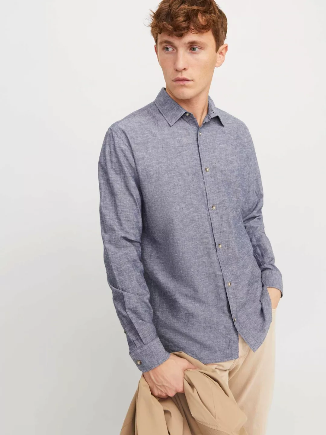 Jack & Jones Langarmhemd JJESUMMER LINEN BLEND SHIRT LS SN günstig online kaufen