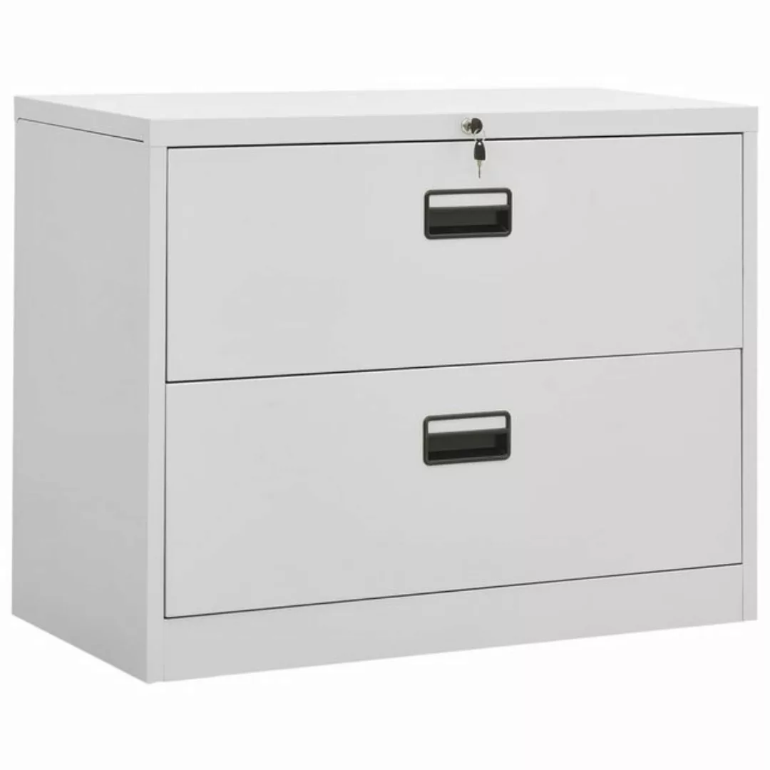 vidaXL Aktenschrank Aktenschrank Hellgrau 90x46x72,5 cm Stahl günstig online kaufen