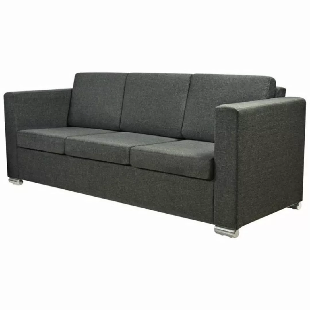 vidaXL Sofa 3-Sitzer Sofa Stoff Dunkelgrau günstig online kaufen