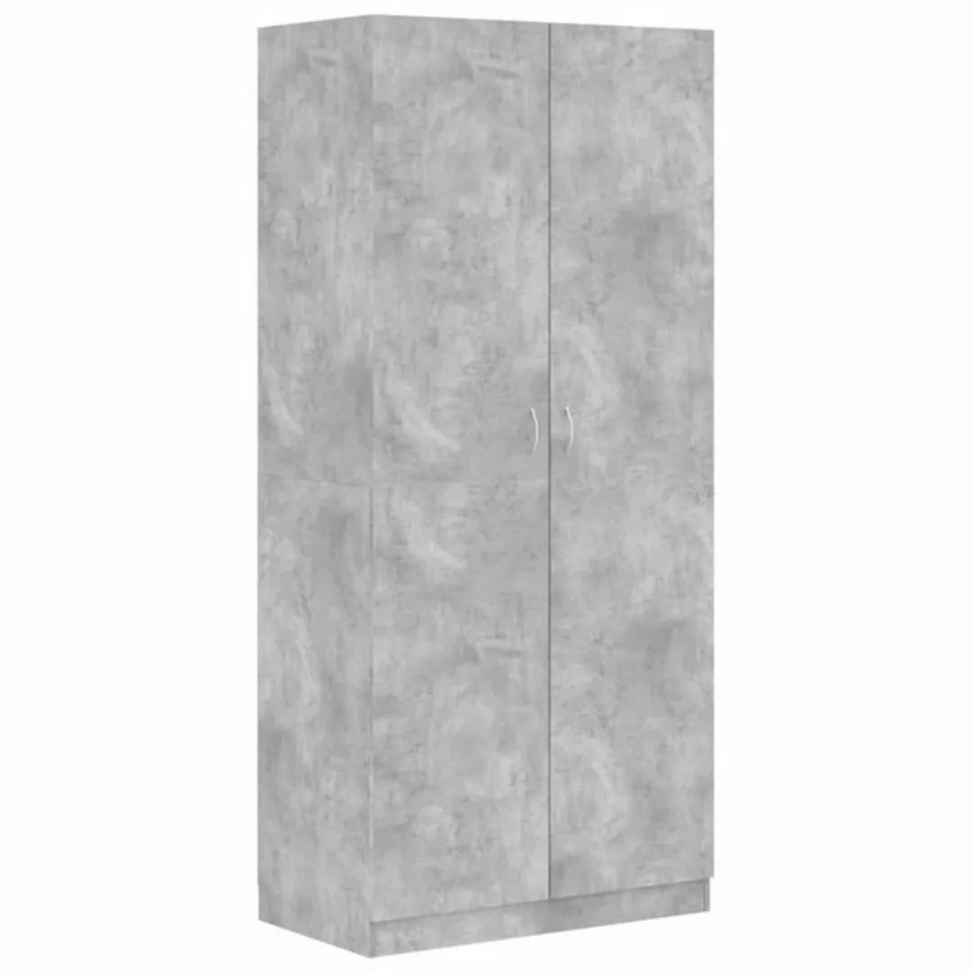 Kleiderschrank Betongrau 90×52×200 Cm Spanplatte günstig online kaufen