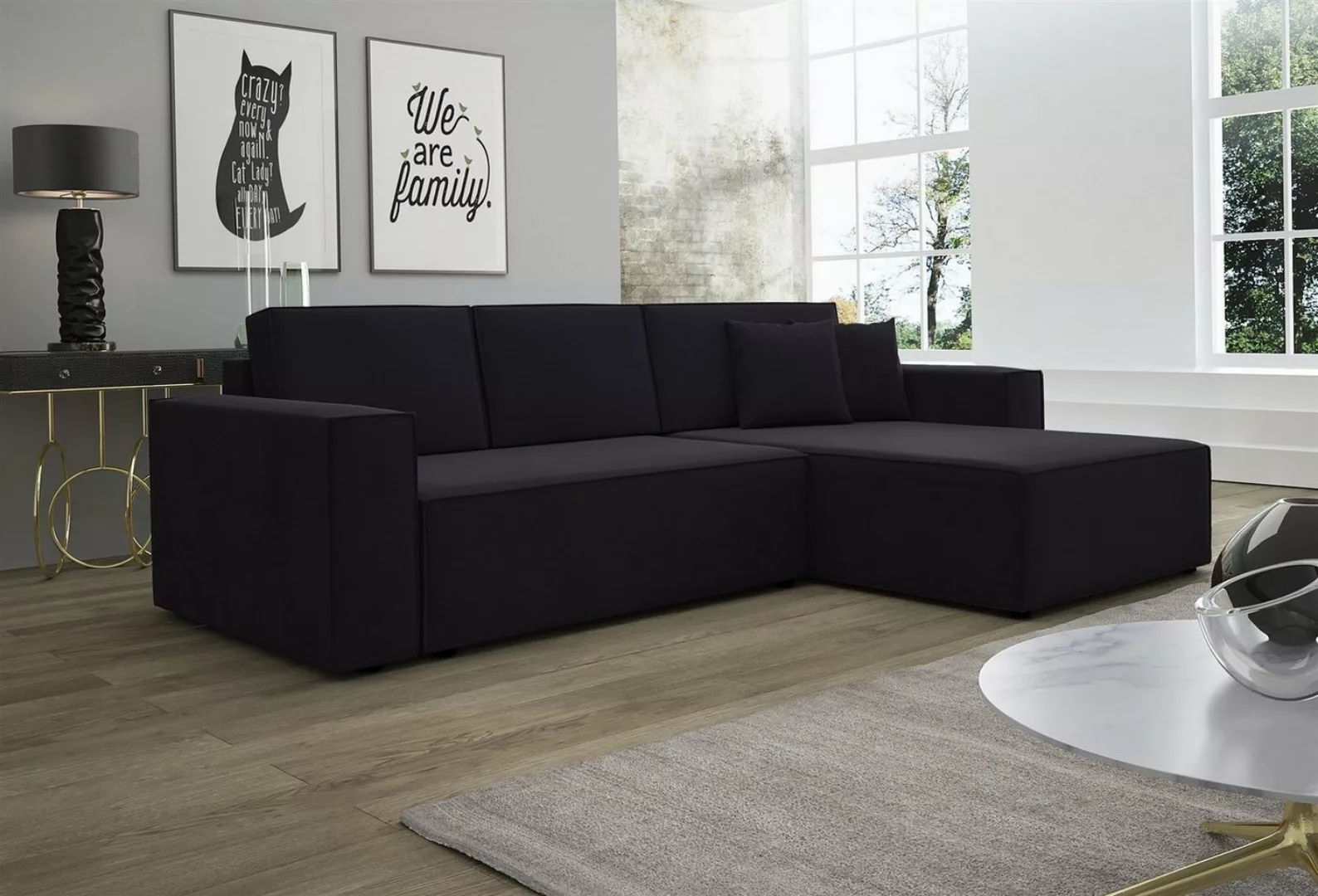 Fun Möbel Ecksofa Ecksofa Schlafsofa Sofa CONOR Stoff oder Kunstleder, inkl günstig online kaufen