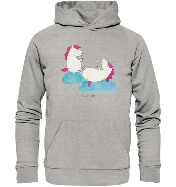 Mr. & Mrs. Panda Hoodie Größe M Einhorn Sekt - Heather Grey - Geschenk, Par günstig online kaufen