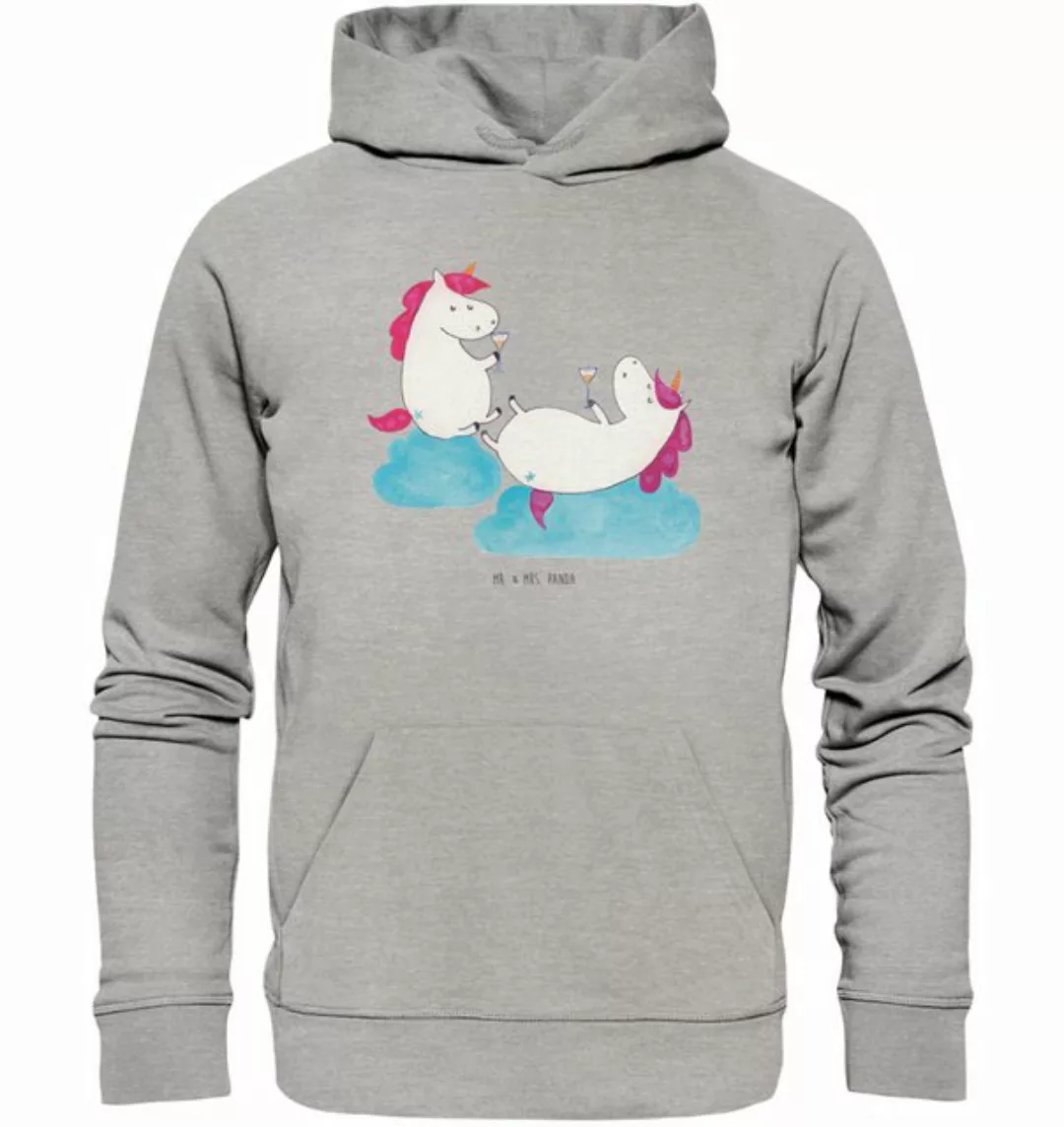 Mr. & Mrs. Panda Hoodie Einhorn Sekt Größe M - Heather Grey - Geschenk, Par günstig online kaufen