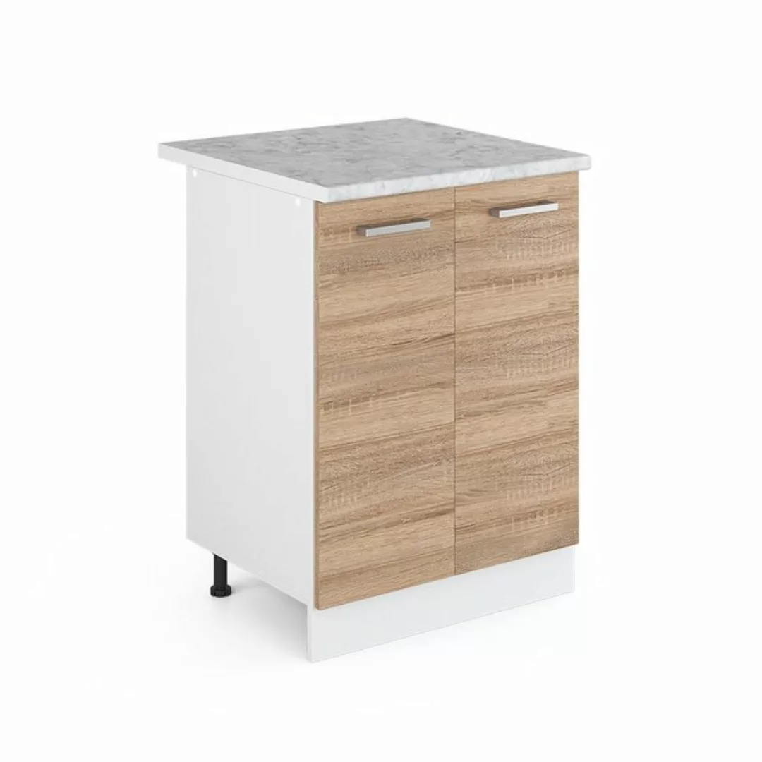 Vicco Unterschrank Küchenschrank + Arbeitsplatte 60 cm R-LINE Sonoma günstig online kaufen