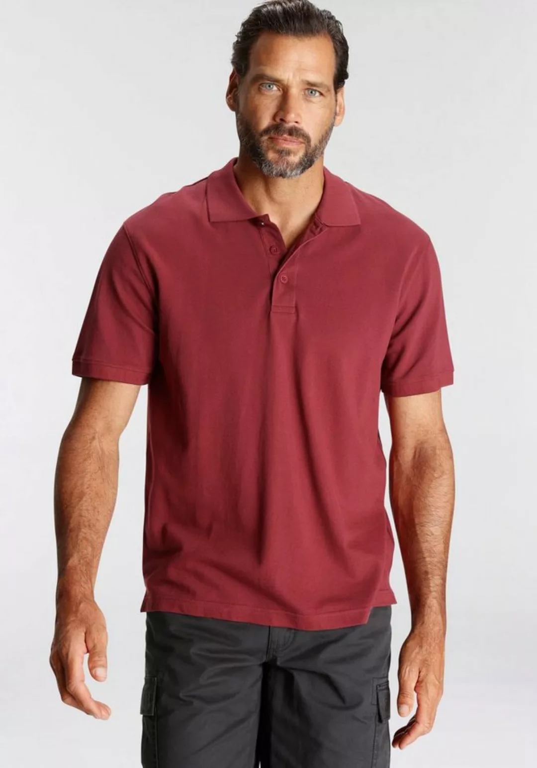 Man's World Poloshirt Kurzarm, lockere Passform, unifarben günstig online kaufen