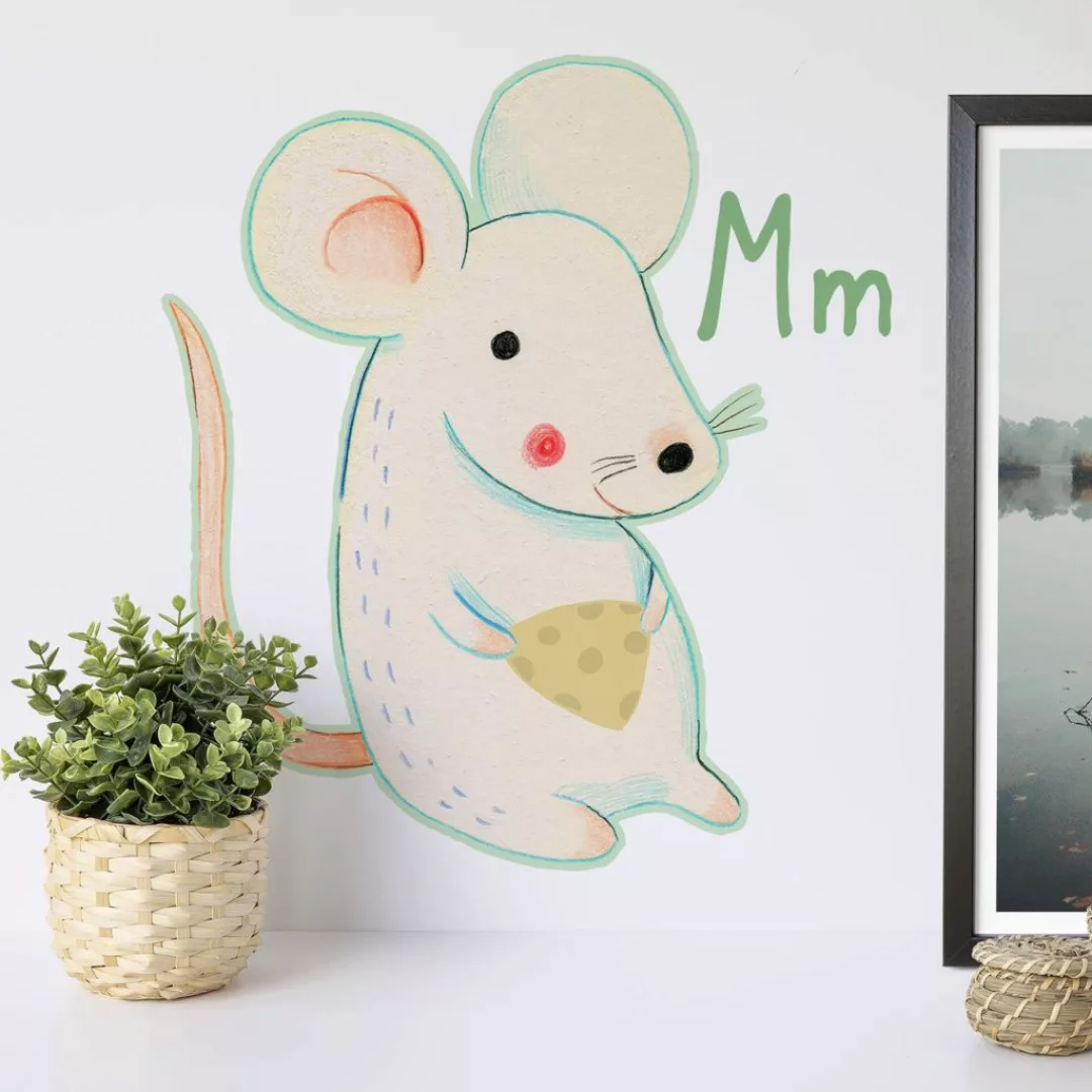 Wall-Art Wandtattoo "Maus Mouse Buchstabe M", (1 St.), selbstklebend, entfe günstig online kaufen