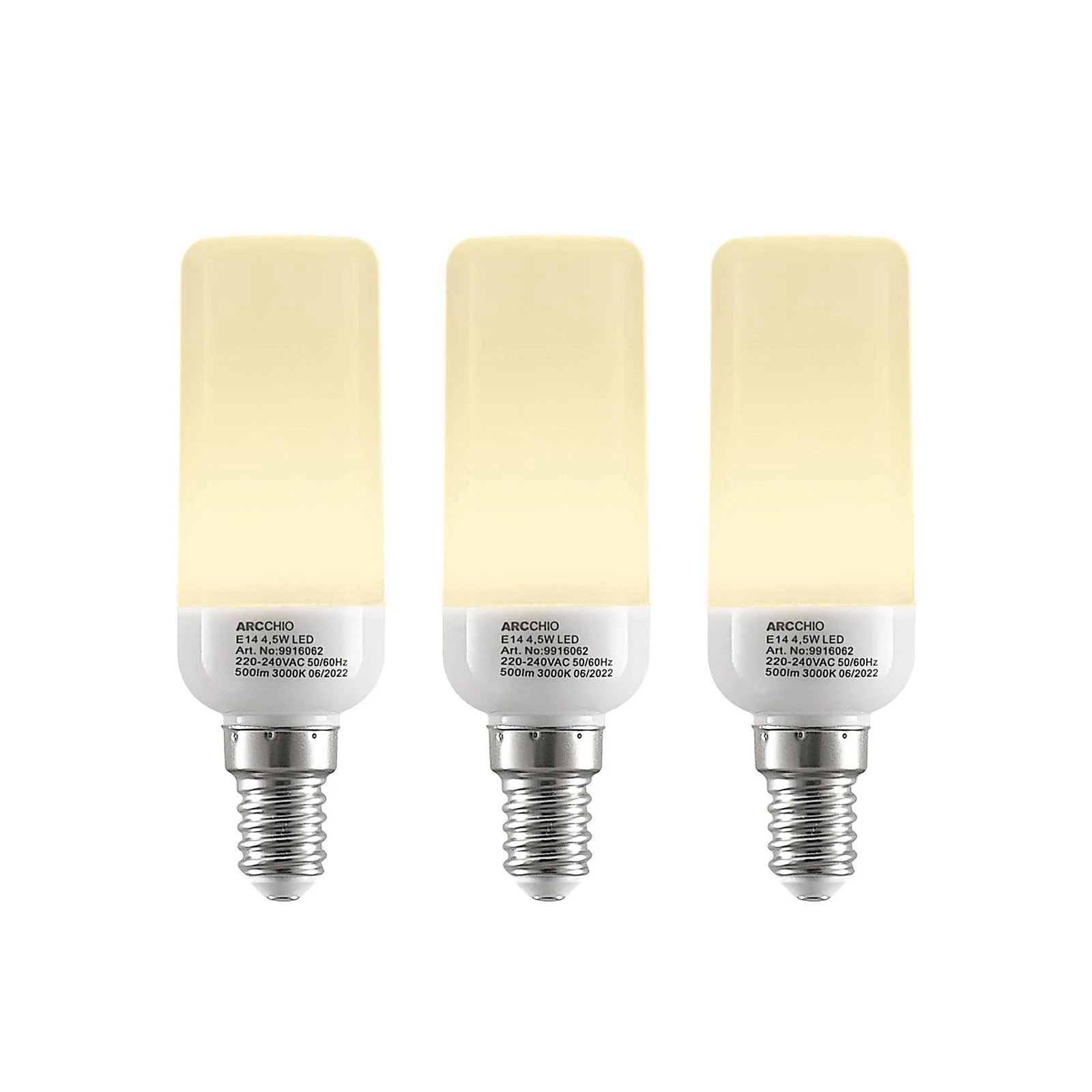 Arcchio LED-Röhrenlampe E14 4,5W 3.000K 3er-Set günstig online kaufen