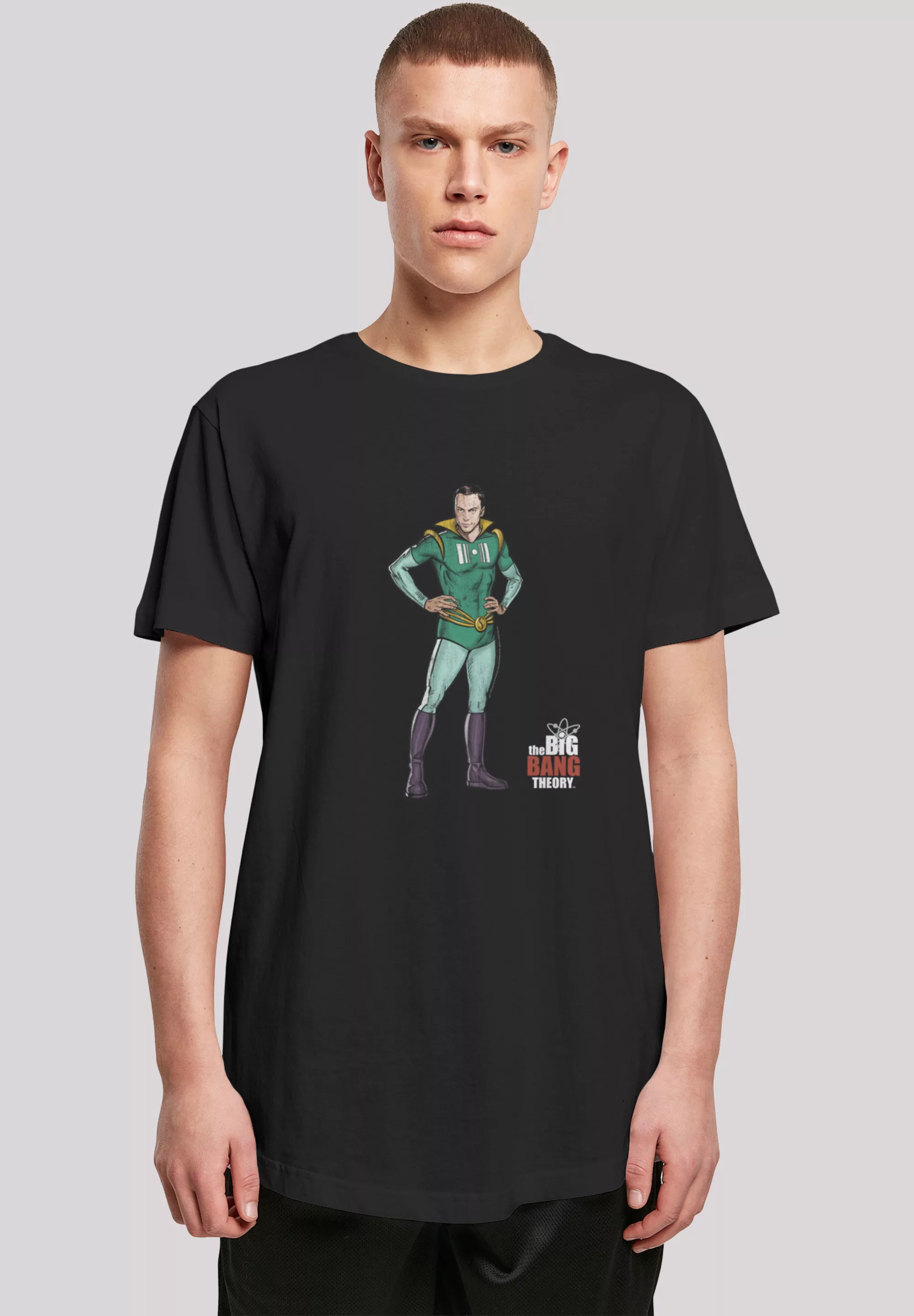 F4NT4STIC T-Shirt "Long Cut Shirt Big Bang Theory Sheldon Superhero", Herre günstig online kaufen