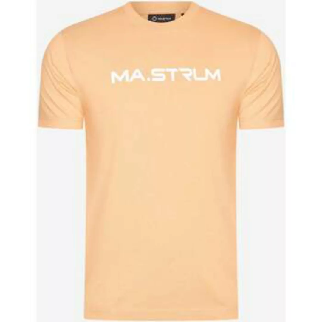 Ma.strum  T-Shirts & Poloshirts T-Shirt mit Brustprint – Pfirsich günstig online kaufen