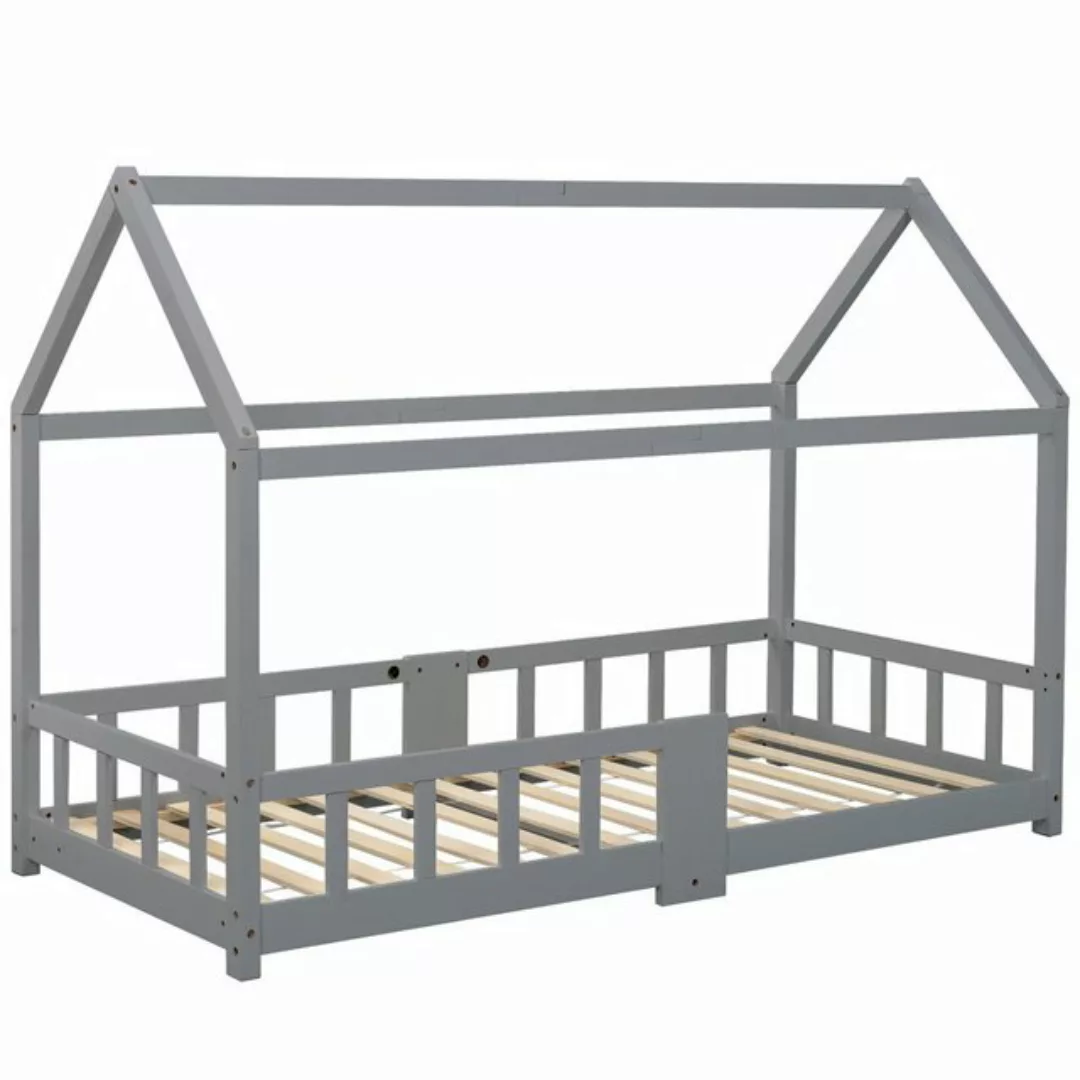 EXTSUD Hausbett Babybett 90 x 200 cm, Holzbett für Kinder, Lattenrost und S günstig online kaufen