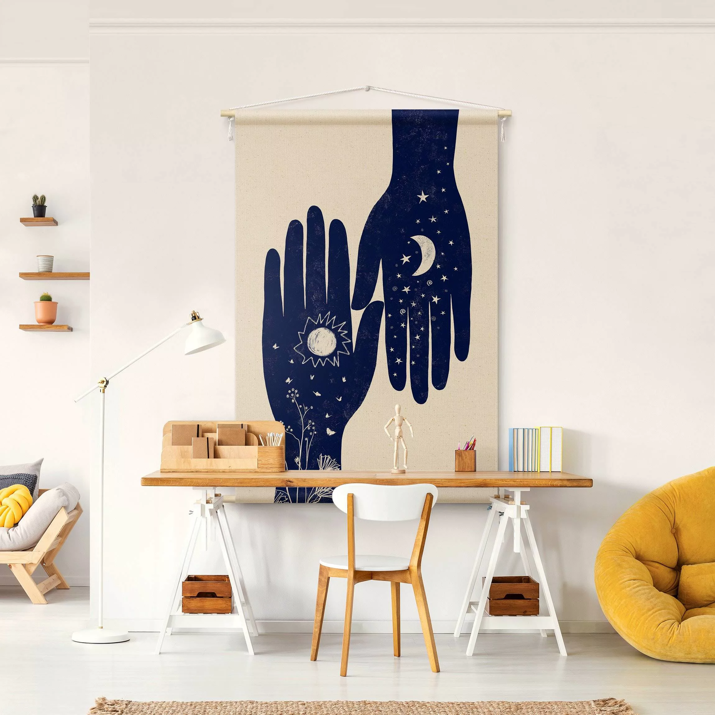 Wandteppich Hamsa Handpaar günstig online kaufen