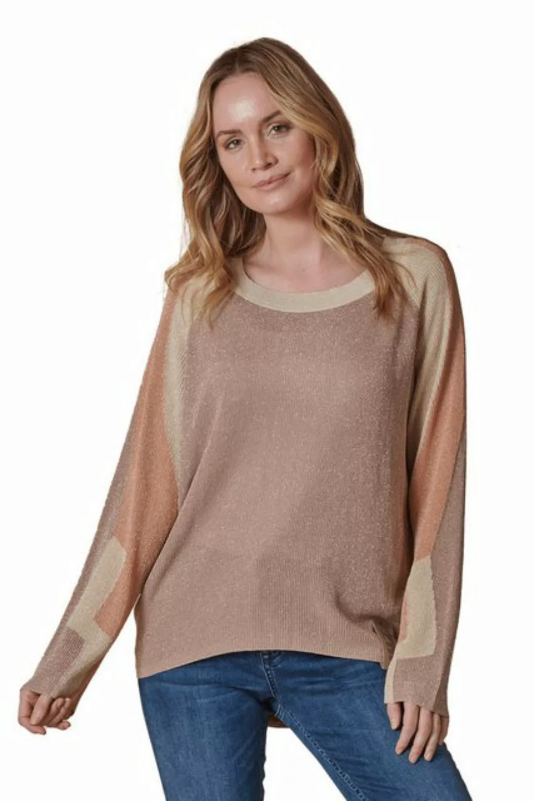 Zhrill Strickpullover Strickpullover ZHISABELLA LUREX Braun Care Label vor günstig online kaufen