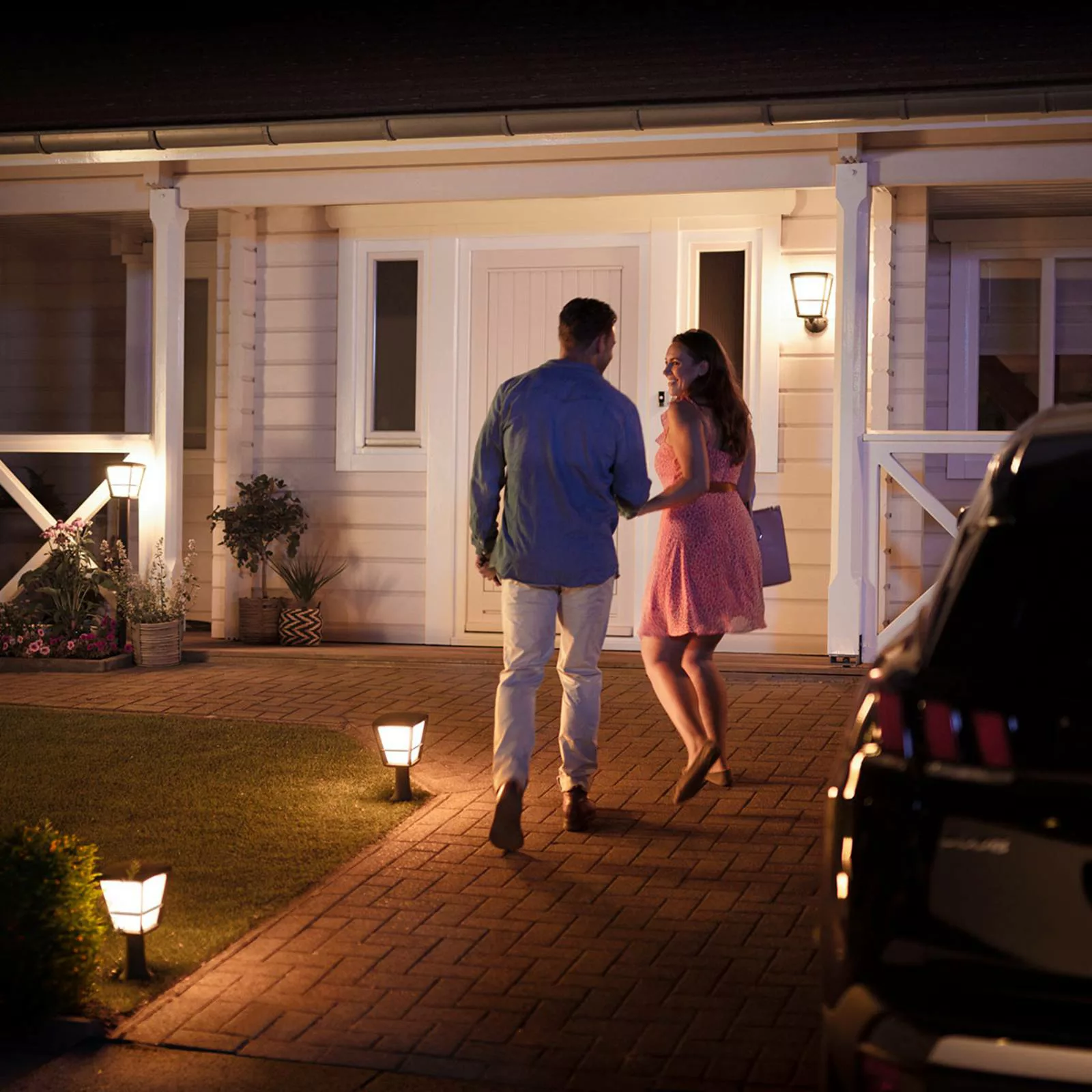 Philips Hue White+Color Econic Wandleuchte, oben günstig online kaufen