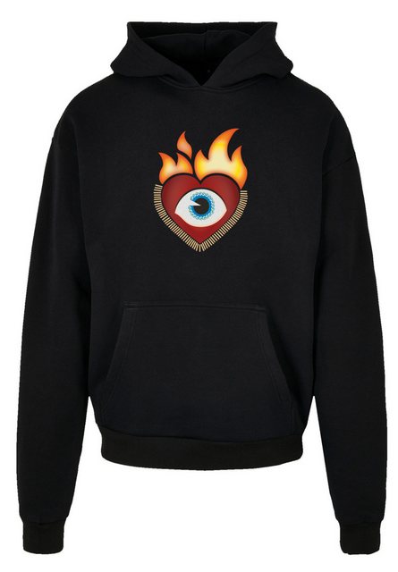 emoji couture Hoodie Heart on flames eye and golden beads Premium Qualität günstig online kaufen