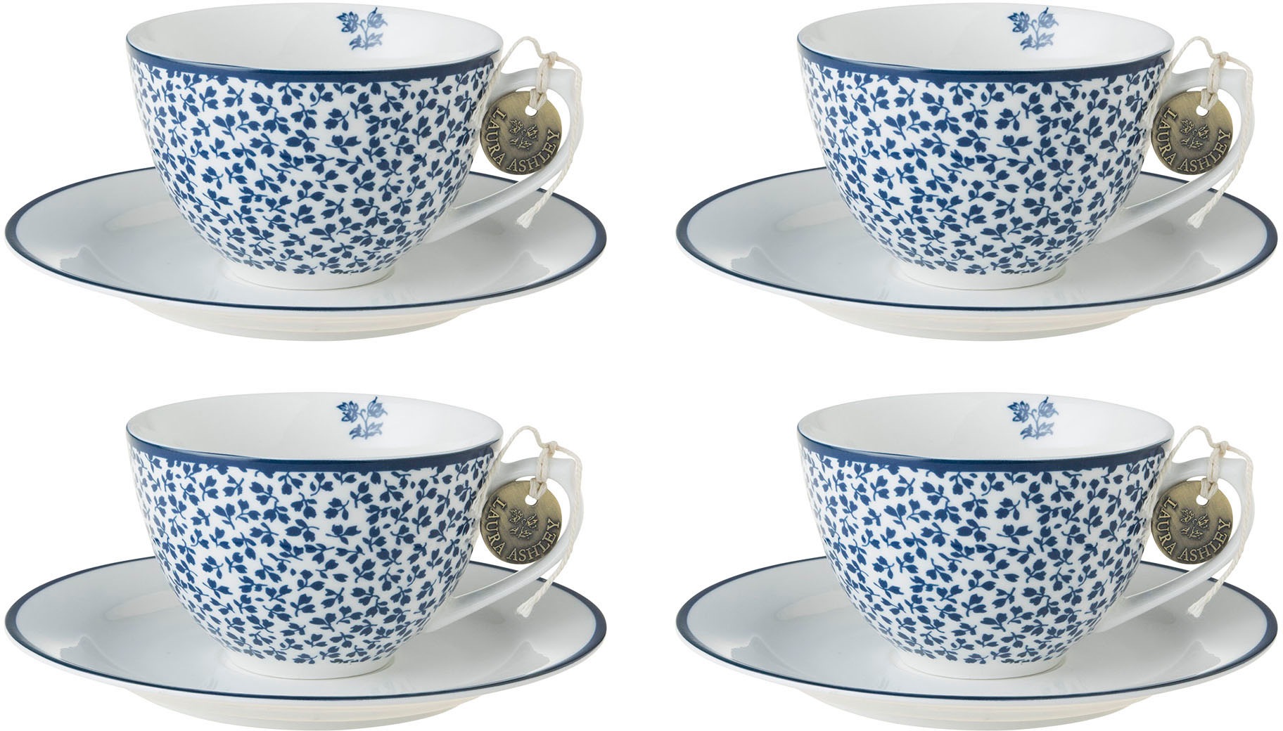 LAURA ASHLEY BLUEPRINT COLLECTABLES Cappuccinotasse »Floris«, (Set, 8 tlg., günstig online kaufen