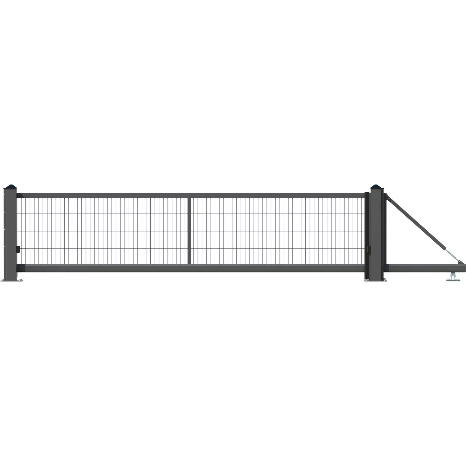 Alberts Schiebetor Lektor Freitragend DS-GM 400 x 180 cm Anthrazit günstig online kaufen