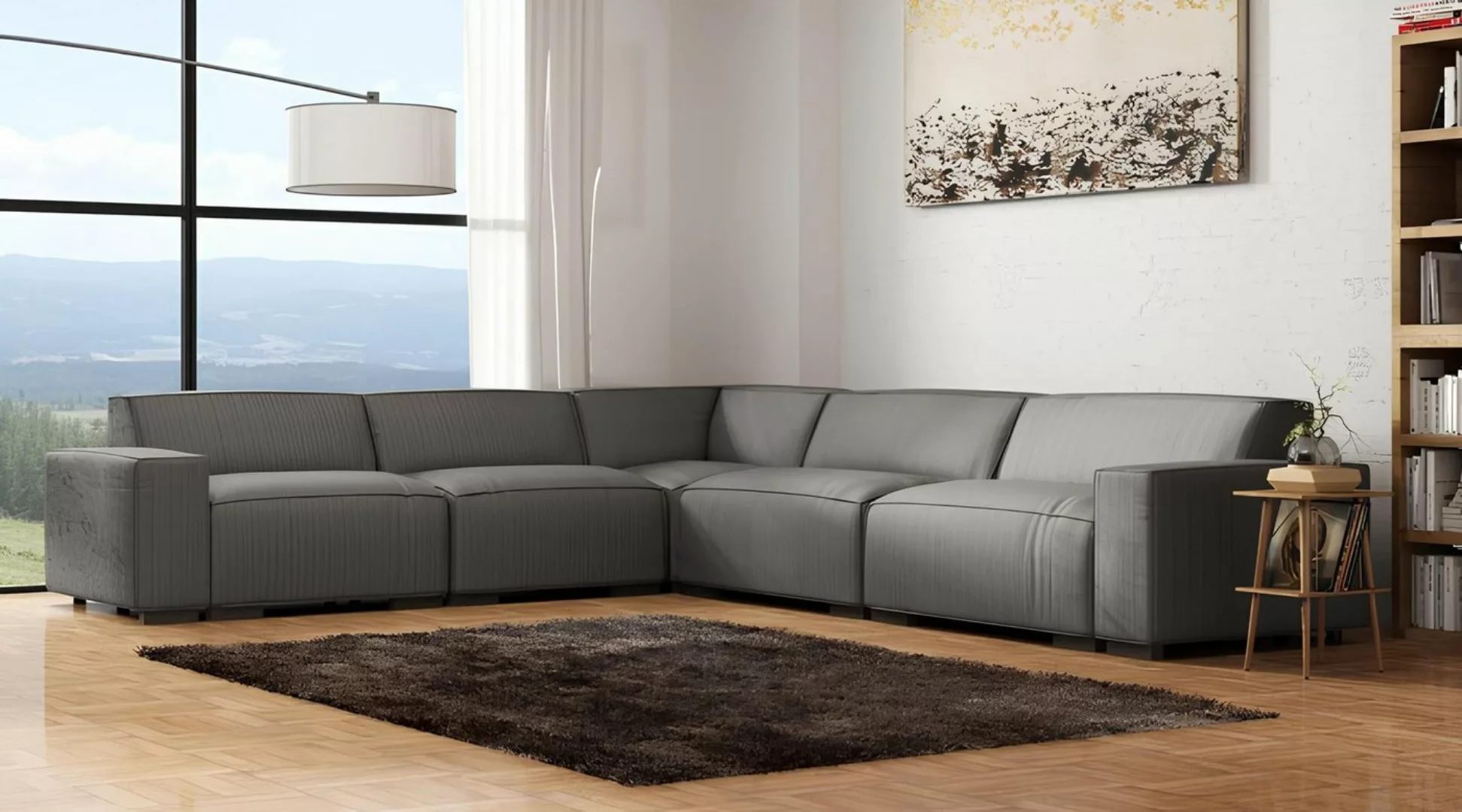 Xlmoebel Ecksofa Ecksofa aus Leder Polstermöbel Wohnlandschaft mit Sitzgarn günstig online kaufen