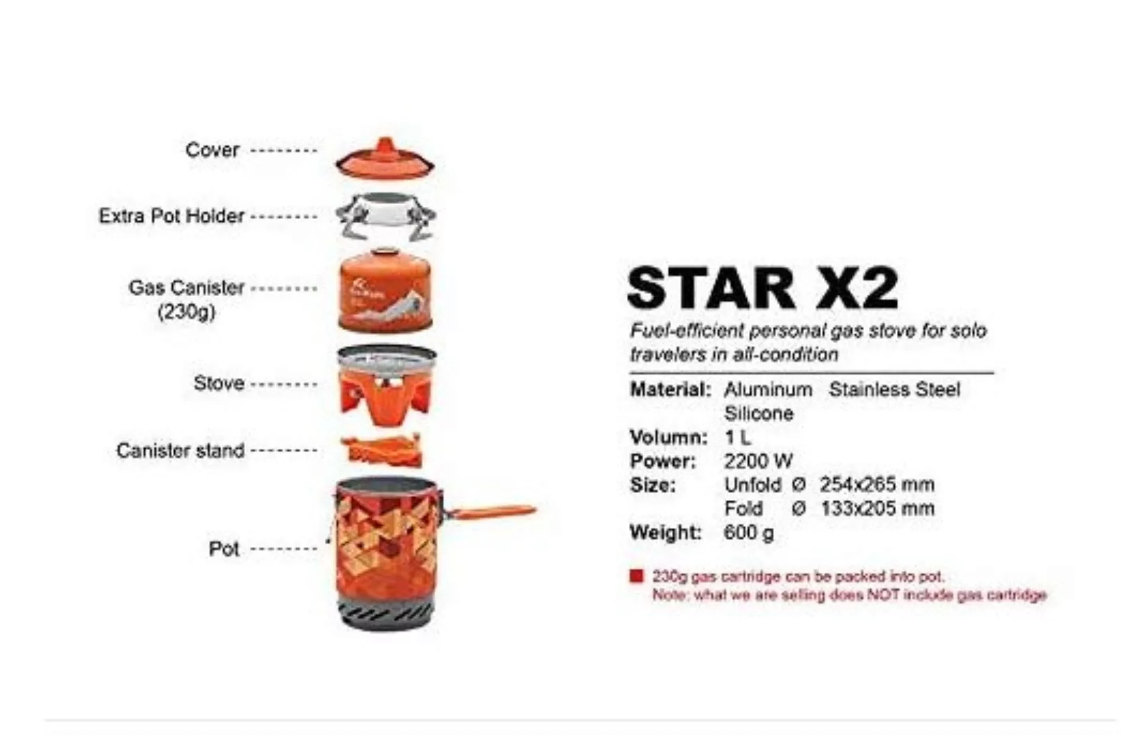 Herd Star X2 Kompaktvolumen 1 Liter Orange günstig online kaufen