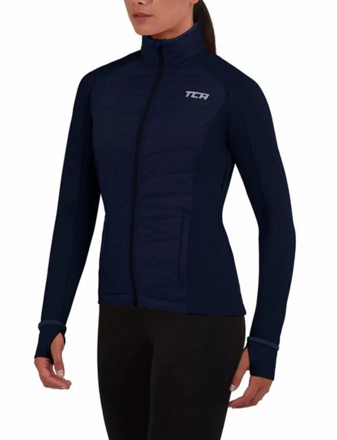 TCA Trainingspullover Damen Excel Runner Laufjacke - Dunkelblau, leicht, wa günstig online kaufen