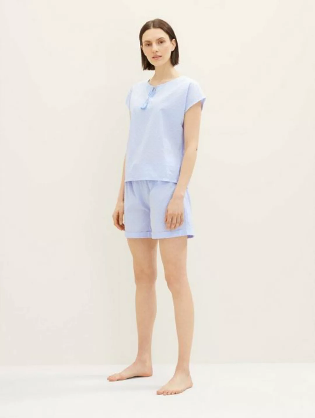 TOM TAILOR Schlafhose Pyjama-Shorts mit Struktur günstig online kaufen