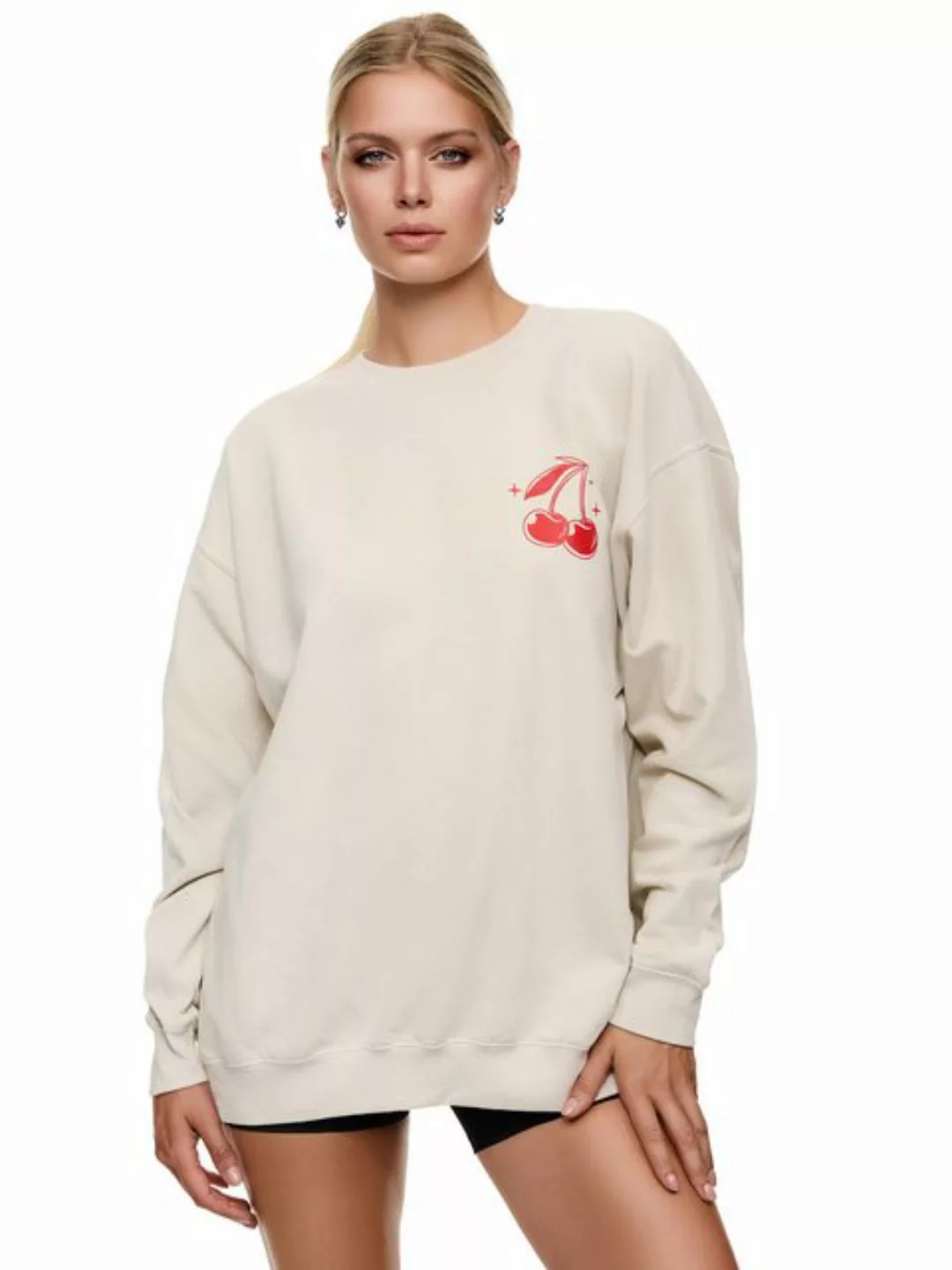 Worldclassca Sweatshirt Worldclassca Oversized Sweatshirt Print Langarm Pul günstig online kaufen