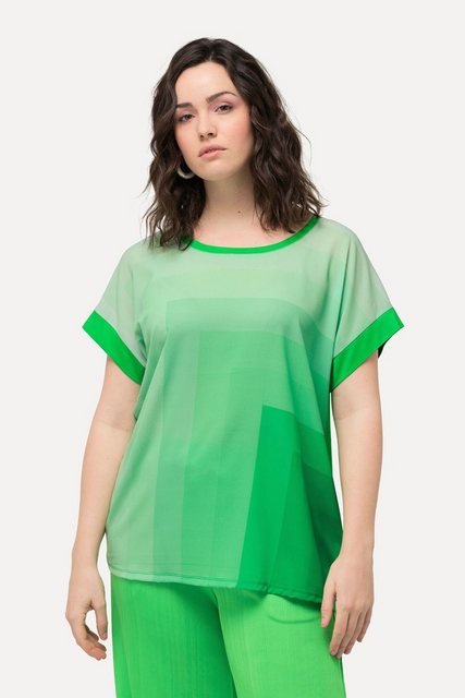 Ulla Popken T-Shirt Blusenshirt Oversized Rundhals Halbarm günstig online kaufen