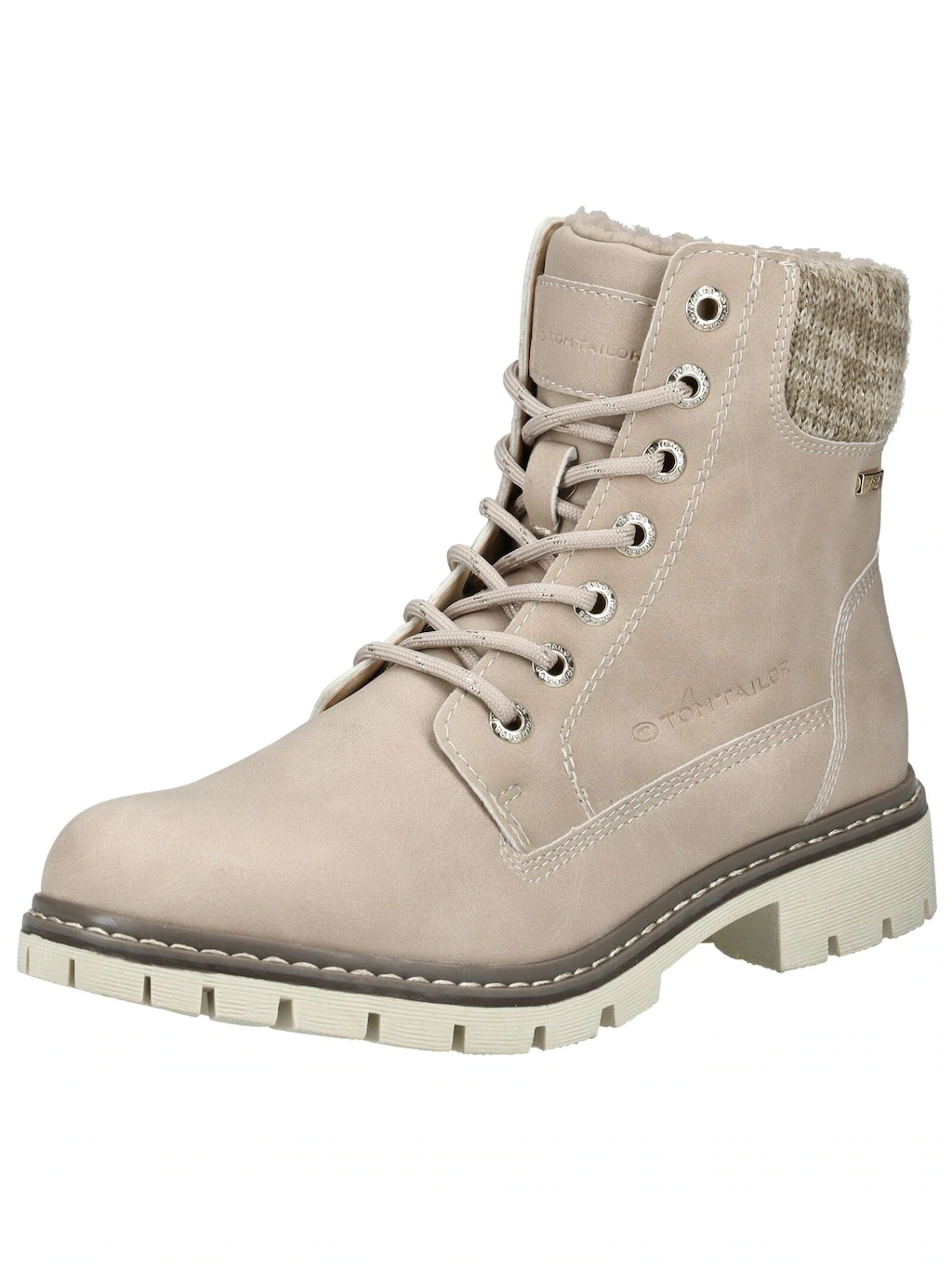 TOM TAILOR Schnürstiefelette "Tom Tailor Stiefelette Lederimitat/Textil" günstig online kaufen