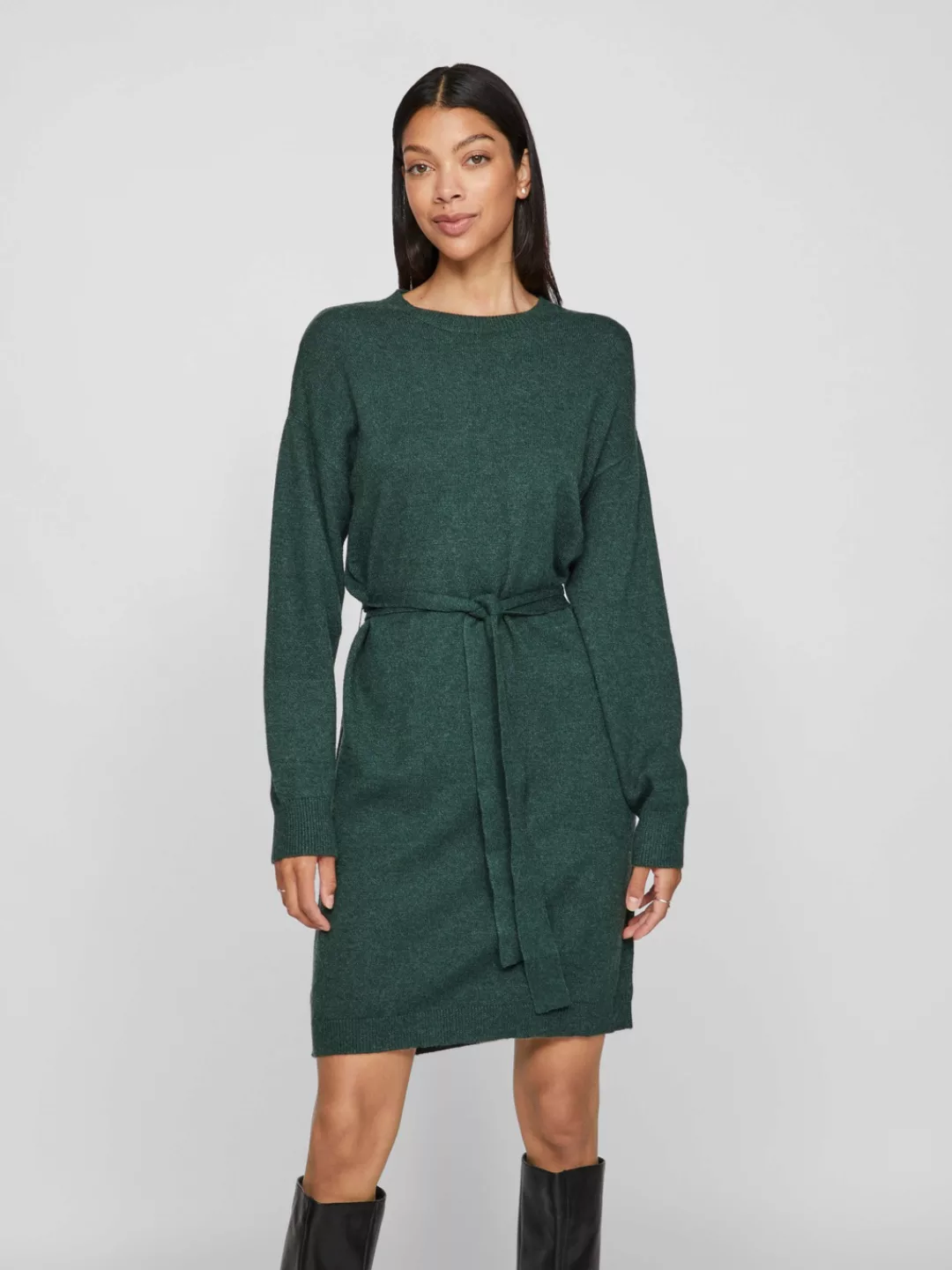 Vila Strickkleid VIRIL O-NECK L/S BELT KNIT DRESS - NOOS günstig online kaufen