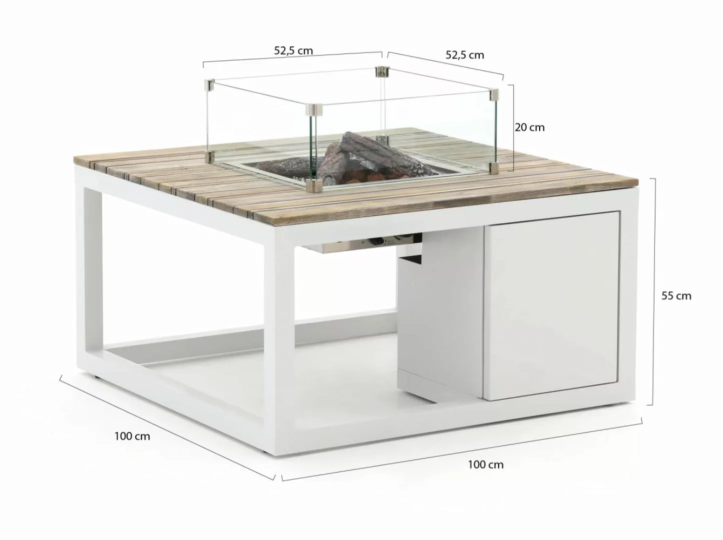 Cosiraw Lounge Feuertisch 100x100x55cm günstig online kaufen