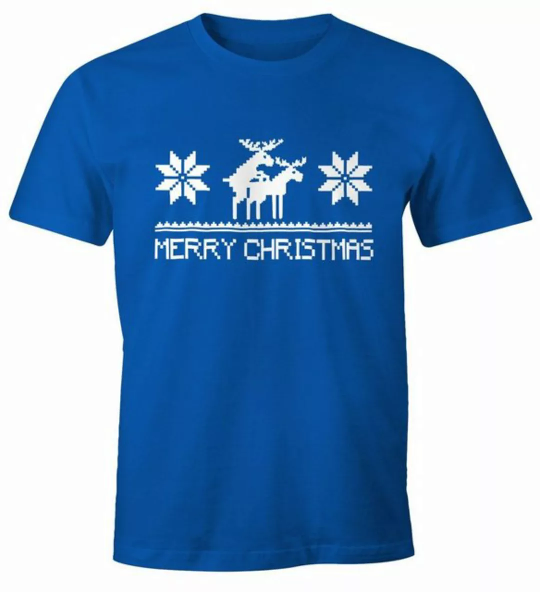 MoonWorks Print-Shirt Weihnachten Herren T-Shirt Merry Christmas Fun-Shirt günstig online kaufen