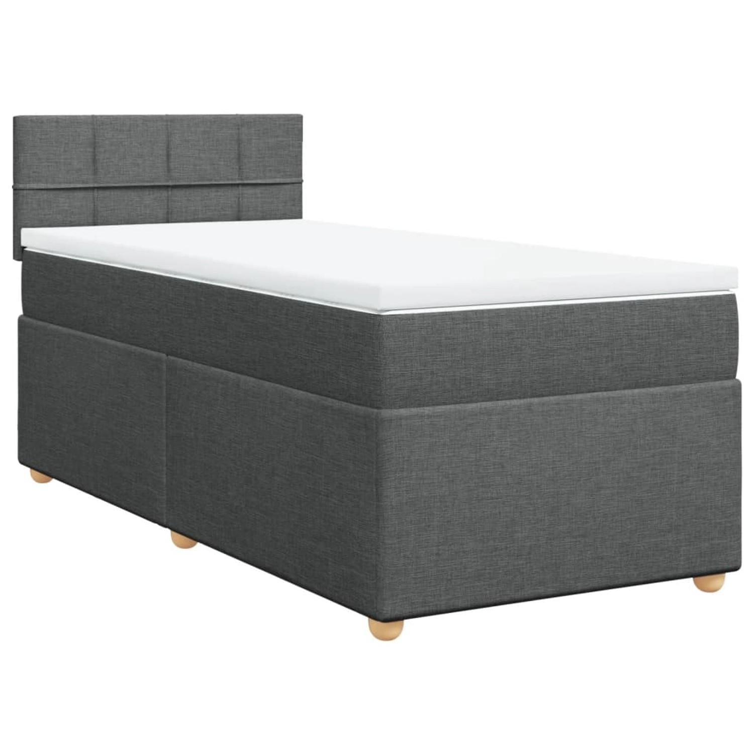 vidaXL Boxspringbett mit Matratze Dunkelgrau Stoff2104306 günstig online kaufen