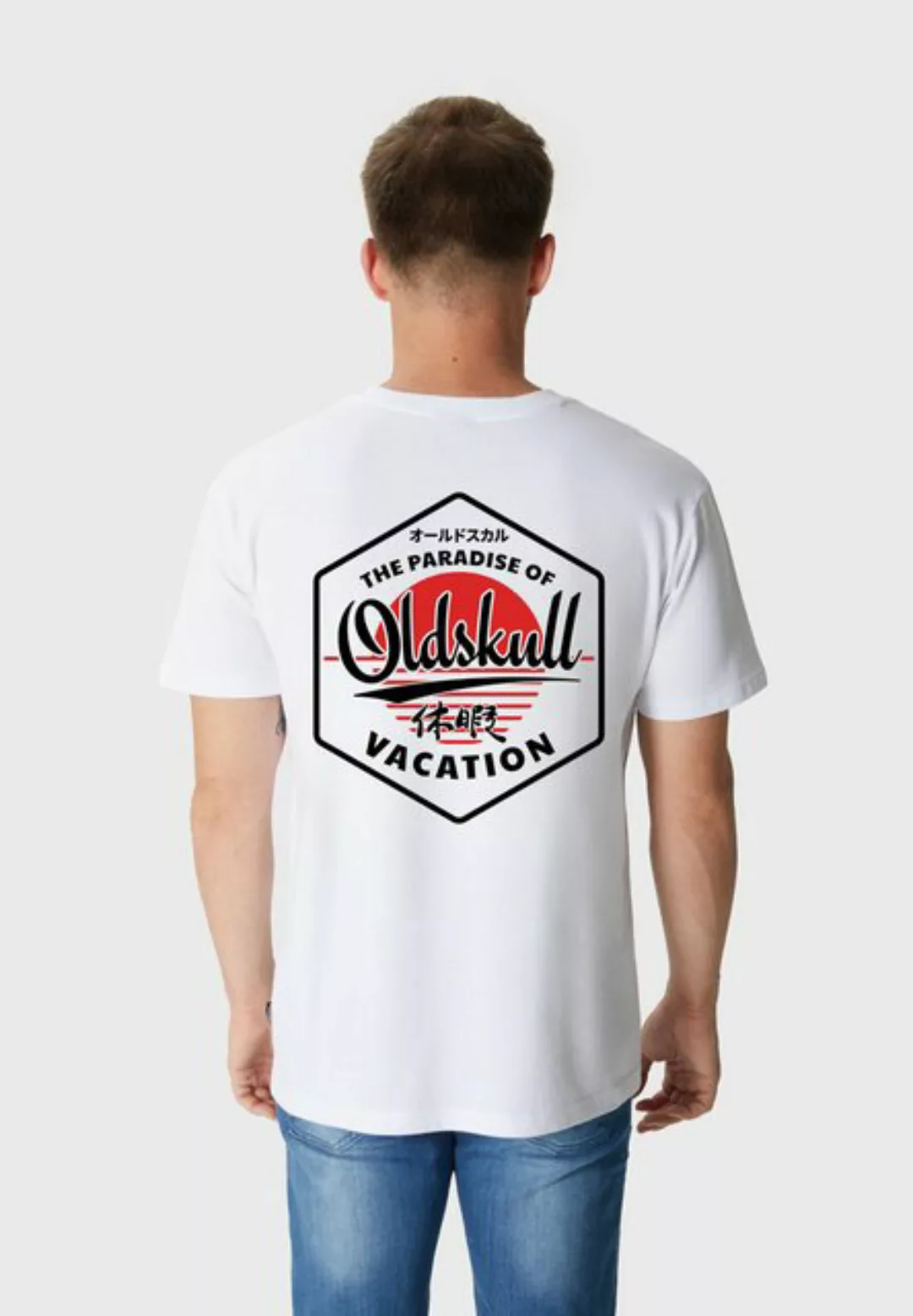 Oldskull T-Shirt Retro Vacation Logo Graphic günstig online kaufen