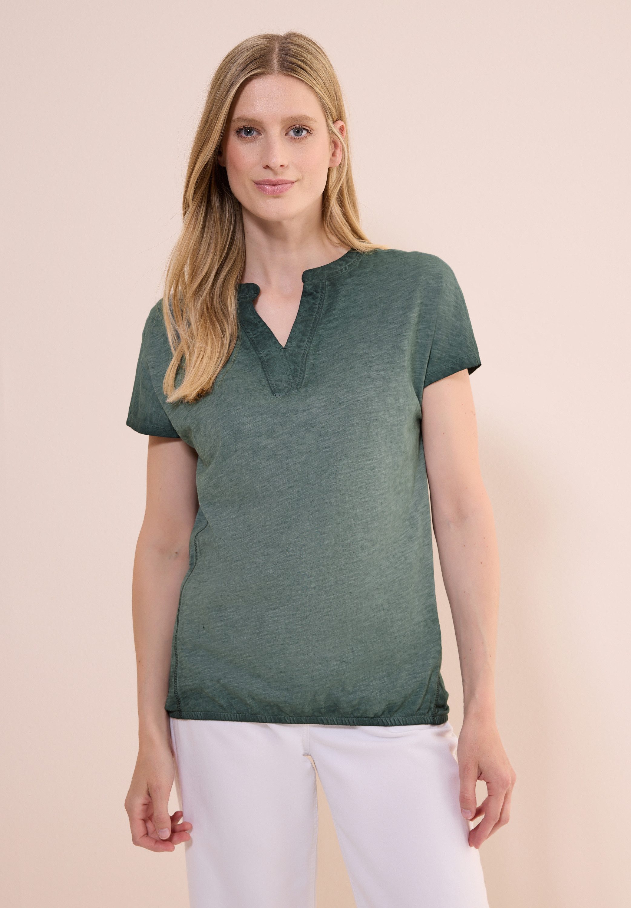Cecil V-Shirt, aus reiner Baumwolle günstig online kaufen