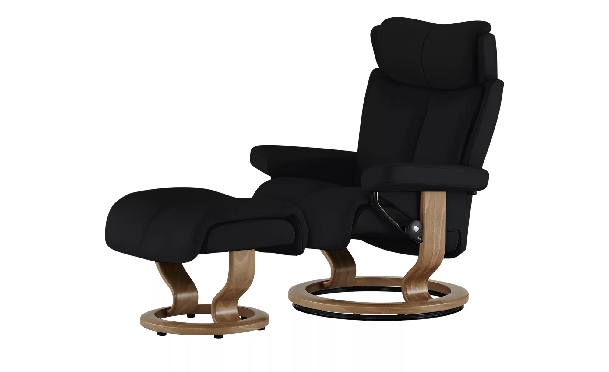 Stressless Relaxsessel mit Hocker - schwarz - 81 cm - 111 cm - 77 cm - Pols günstig online kaufen