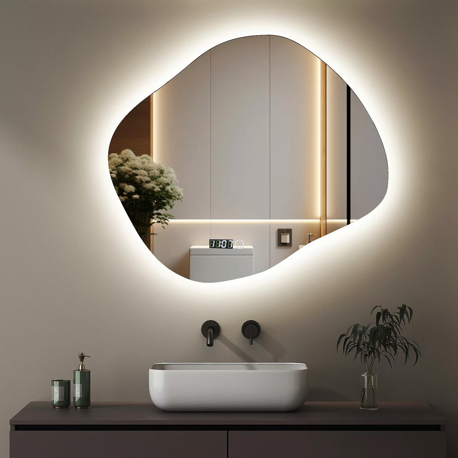 WDWRITTI Wandspiegel mit beleuchtung Badspiegel LED günstig online kaufen