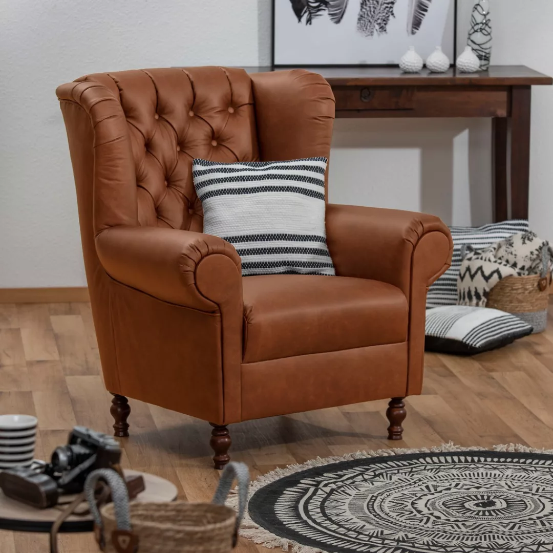 Max Winzer® Sessel »Vary, Chesterfield, Federkernunterfederung für tollen S günstig online kaufen