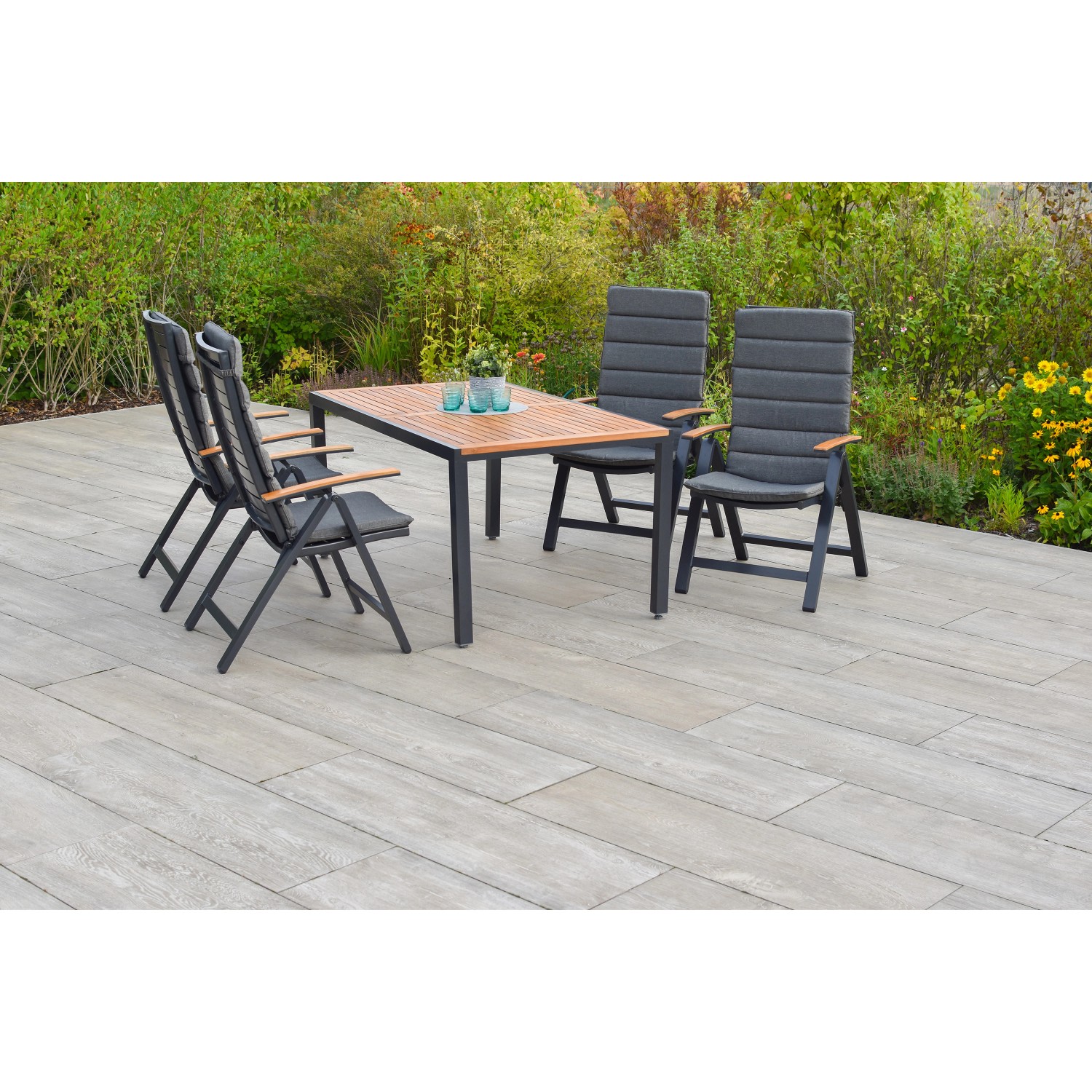 Merxx Astros Set 9-tlg. Gartentisch 150 x 90 cm günstig online kaufen