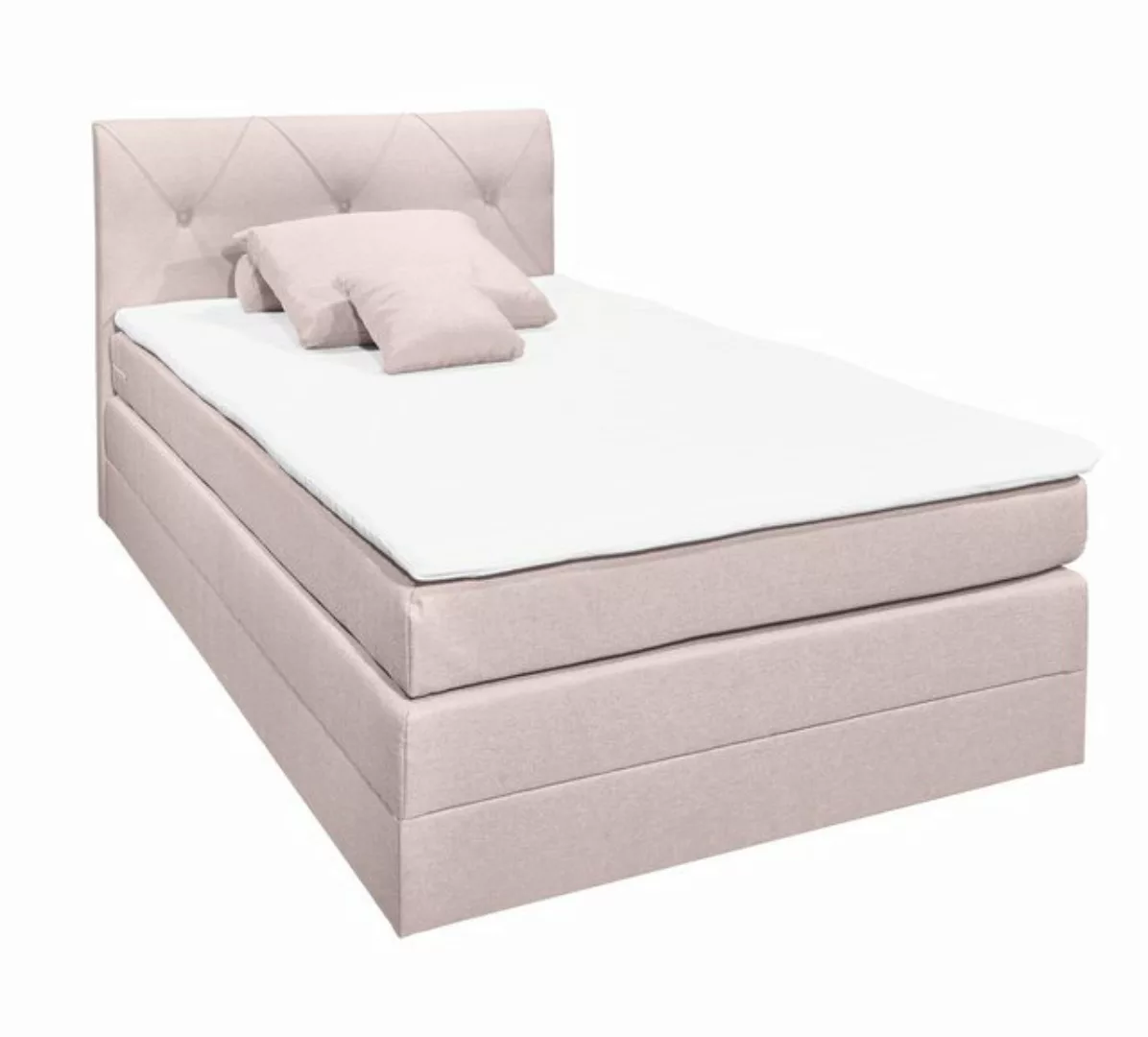 ED EXCITING DESIGN Boxspringliege (140 x 200 cm, Calgary 1 flamingo 140 cm) günstig online kaufen