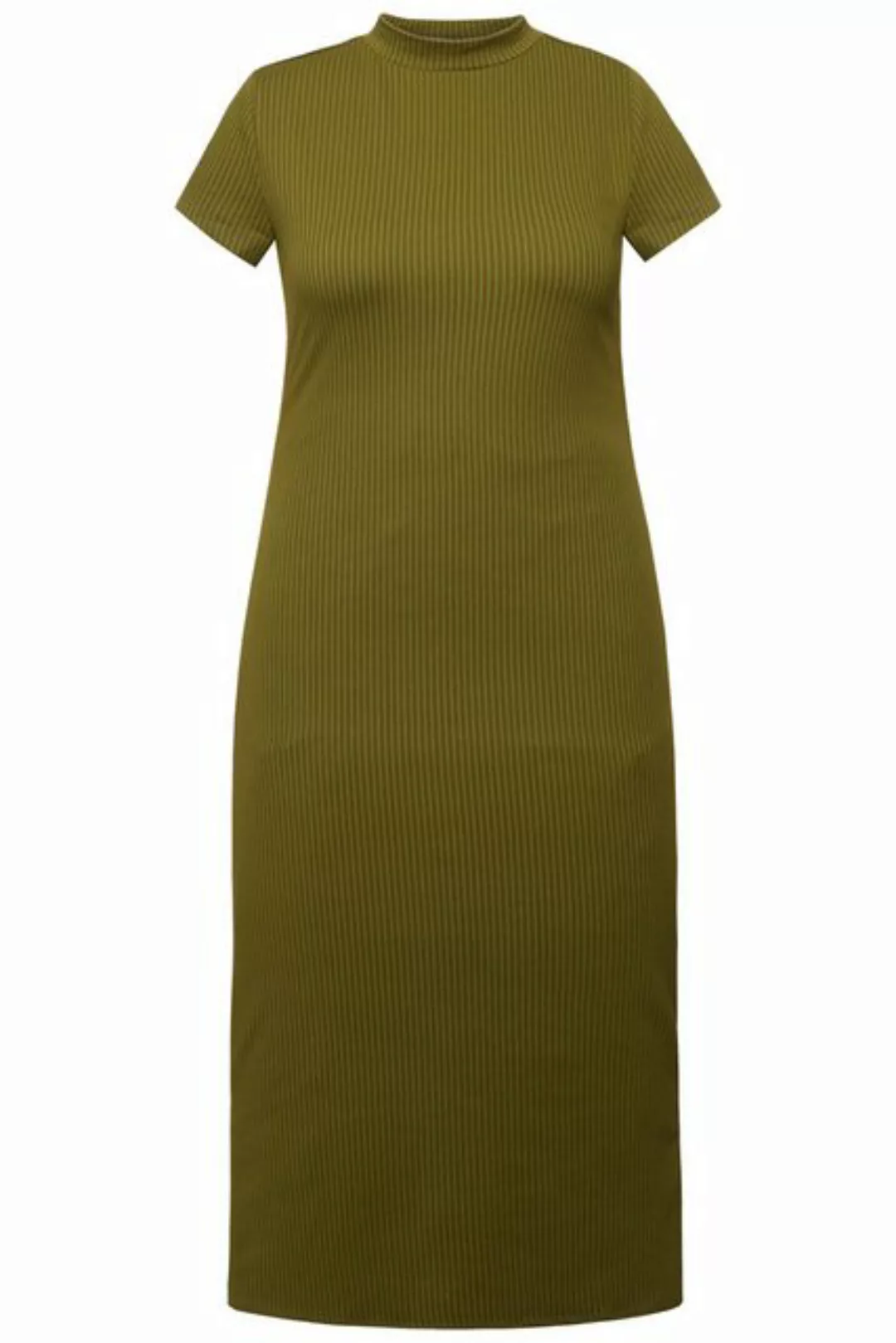 Studio Untold Sommerkleid Jersey-Midikleid Slim Rippjersey Stehkragen günstig online kaufen