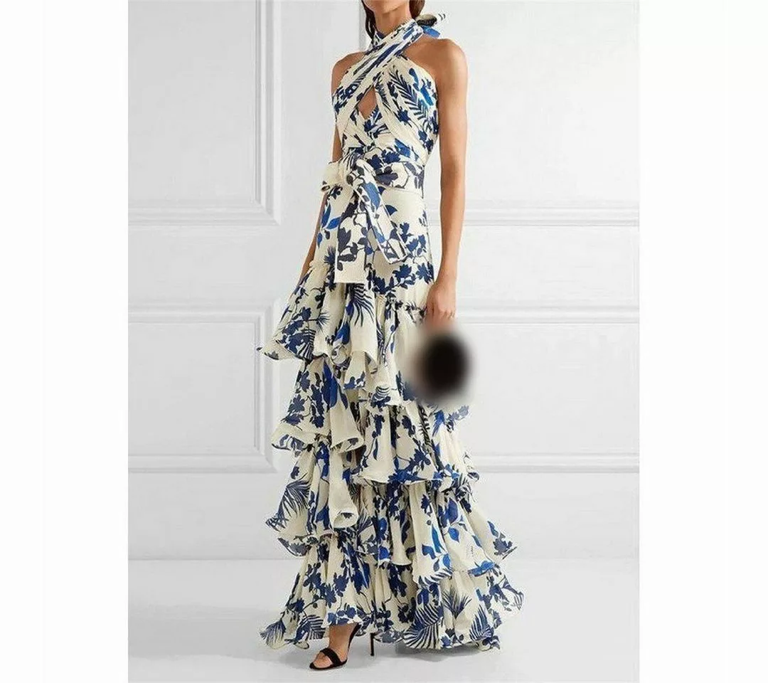 AFAZ New Trading UG Abendkleid Damen Böhmen Bedrucktes Kleid Swingkleid Ban günstig online kaufen