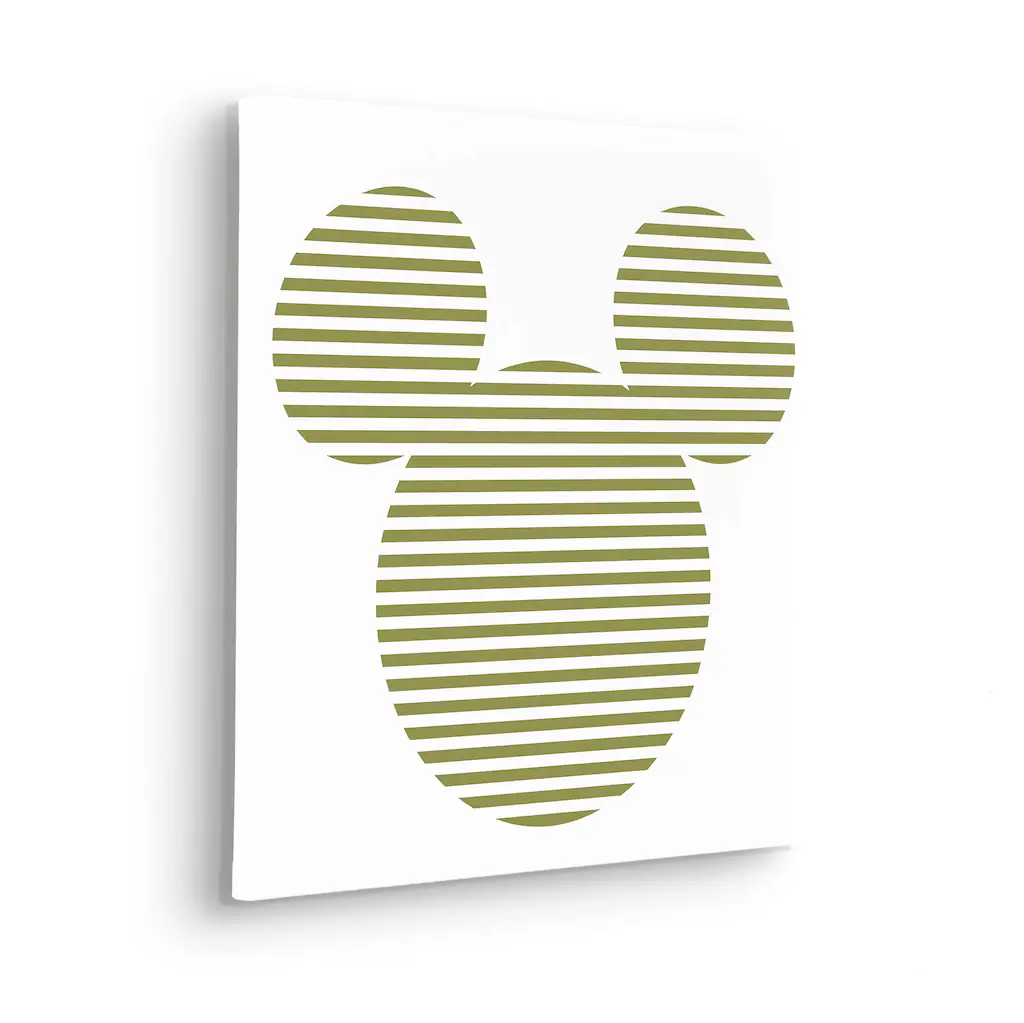 Komar Leinwandbild "Mickey Horizontal Stripes", (1 St.), 40x40 cm (Breite x günstig online kaufen