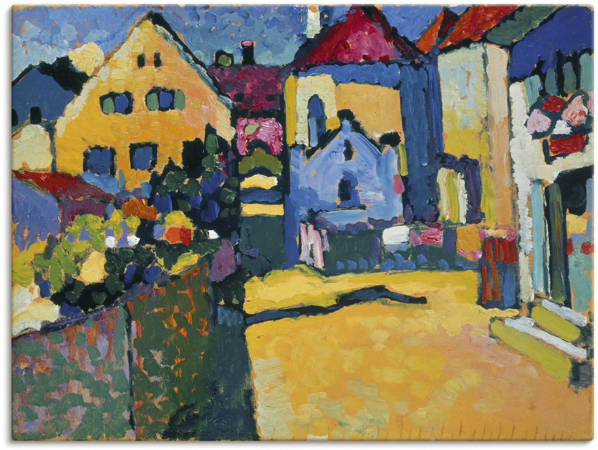 Artland Wandbild "Grüngasse in Murnau. 1909", Europa, (1 St.), als Leinwand günstig online kaufen