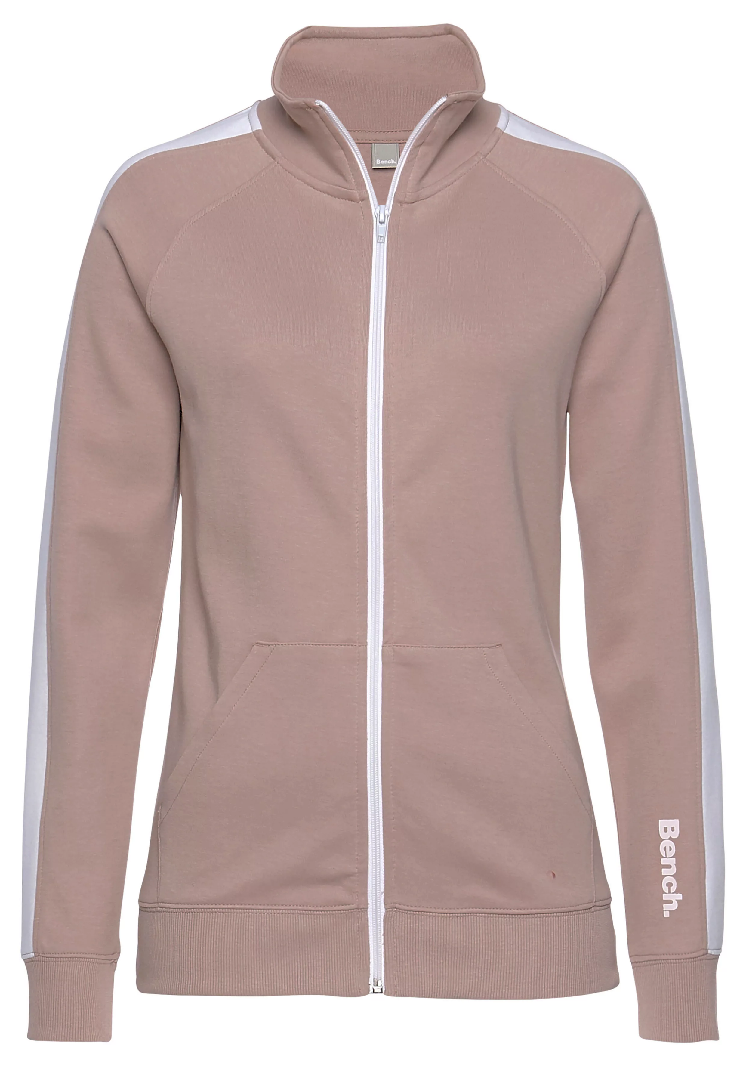 Bench. Loungewear Sweatjacke -Loungejacke mit Seitenstreifen und Stehkragen günstig online kaufen