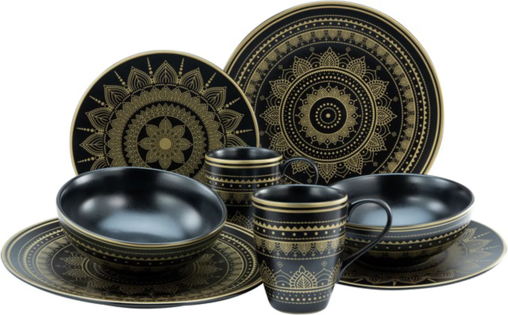 CreaTable Kombiservice »Mandala Gold«, (Set, 8 tlg., Kaffeeservice und Tafe günstig online kaufen