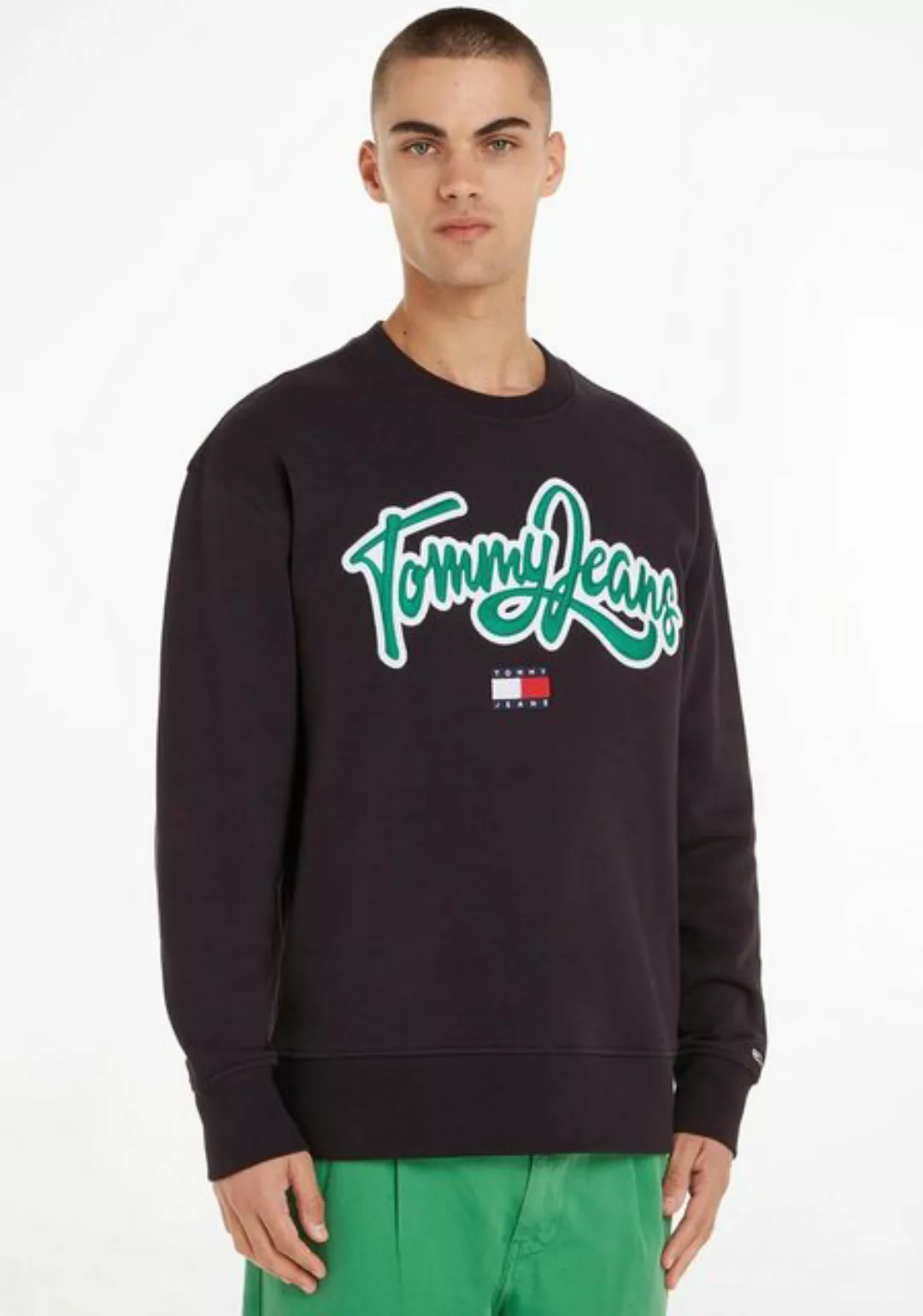 Tommy Jeans Sweatshirt TJM RLX COLLEGE POP TEXT CREW mit großem Logoschrift günstig online kaufen