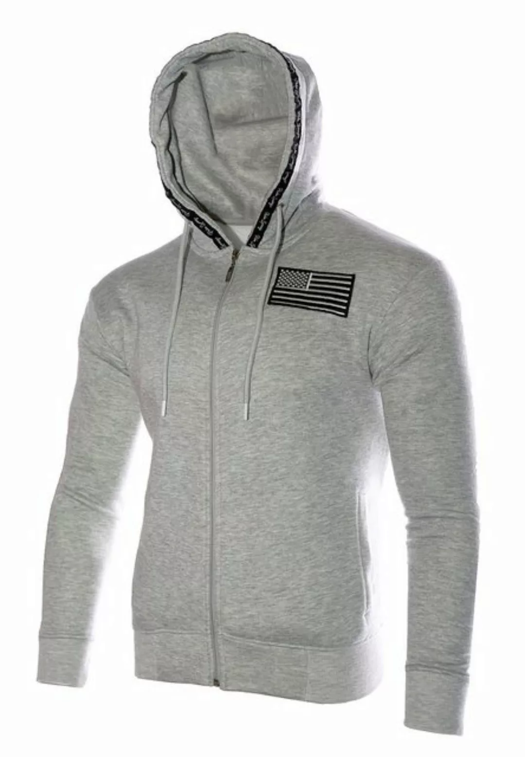 RMK Collegejacke Herren Joggingjacke Jacke USA US Sweatjacke Fitness Zipper günstig online kaufen