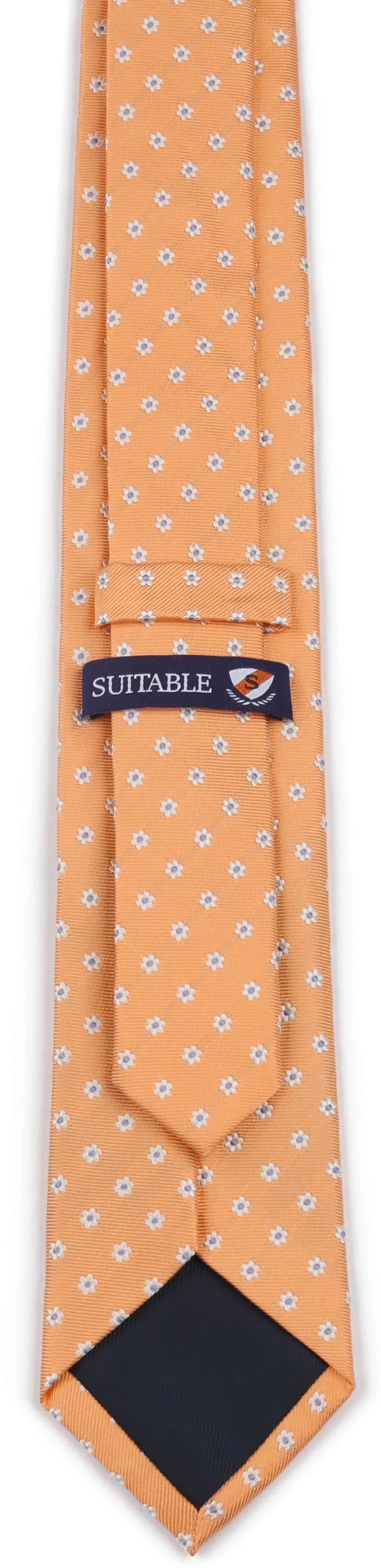 Suitable Krawatte Seide Mini Blumen Orange - günstig online kaufen